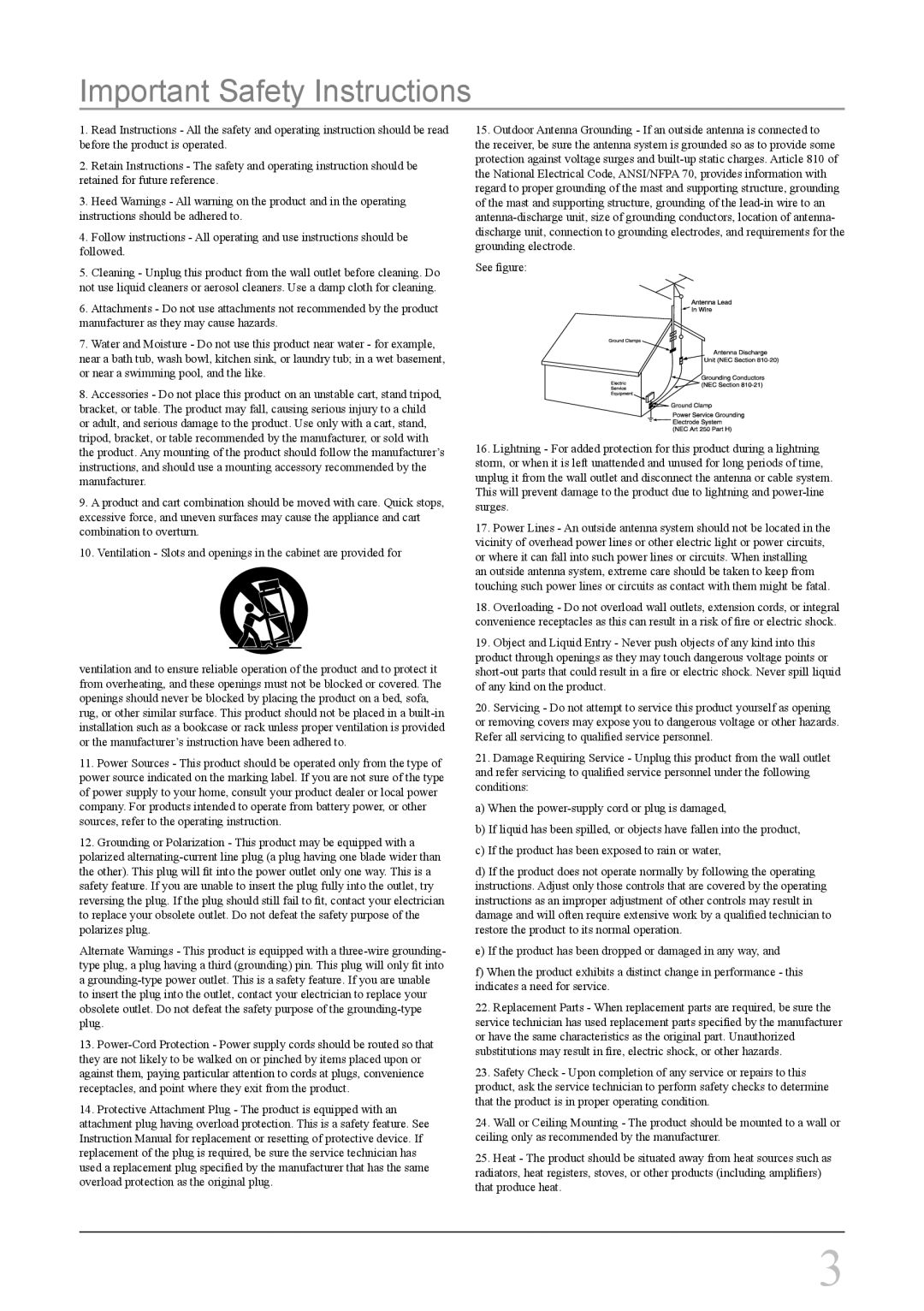 GPX PD708B important safety instructions Important Safety Instructions 