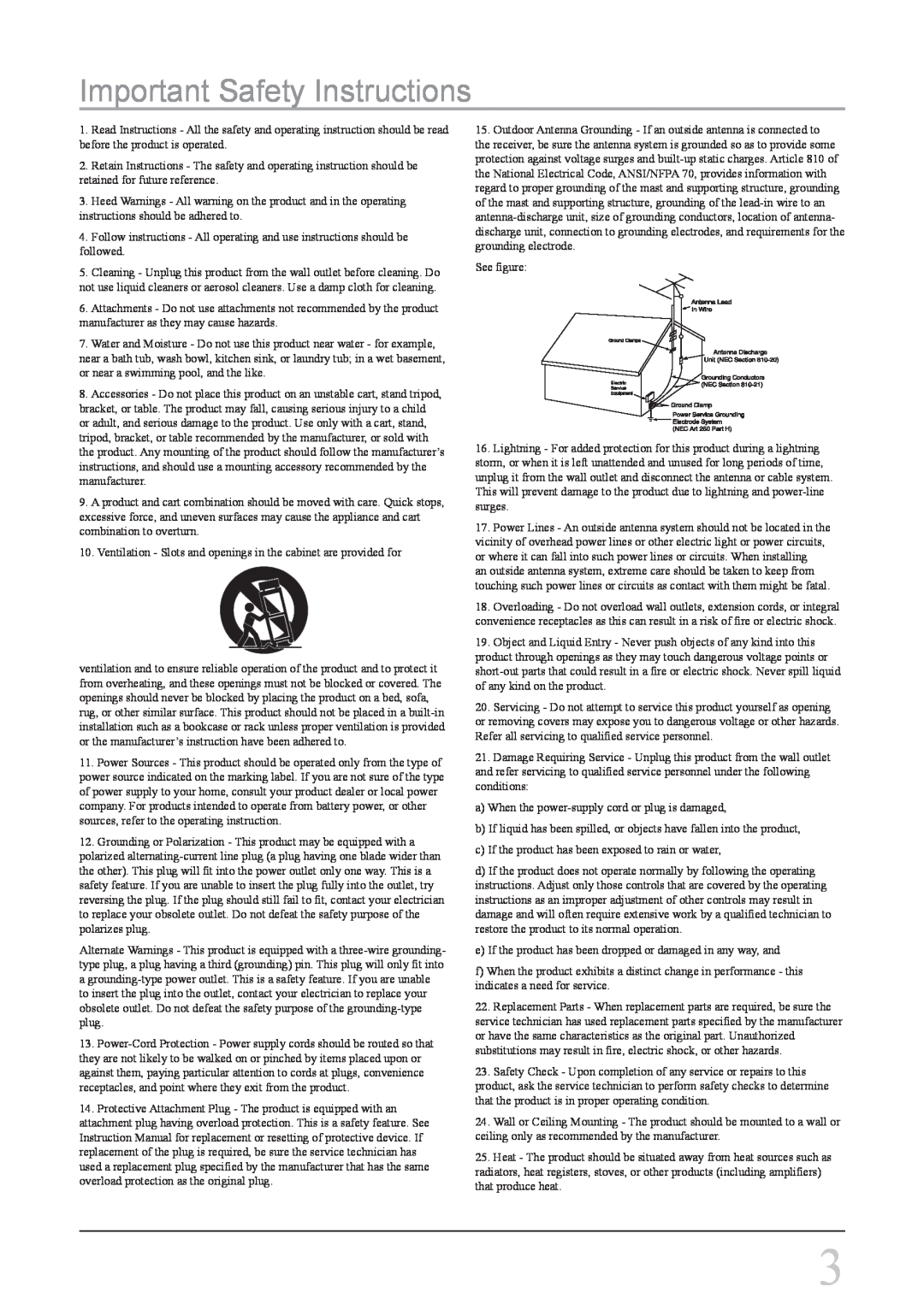 GPX PD708B important safety instructions Important Safety Instructions 