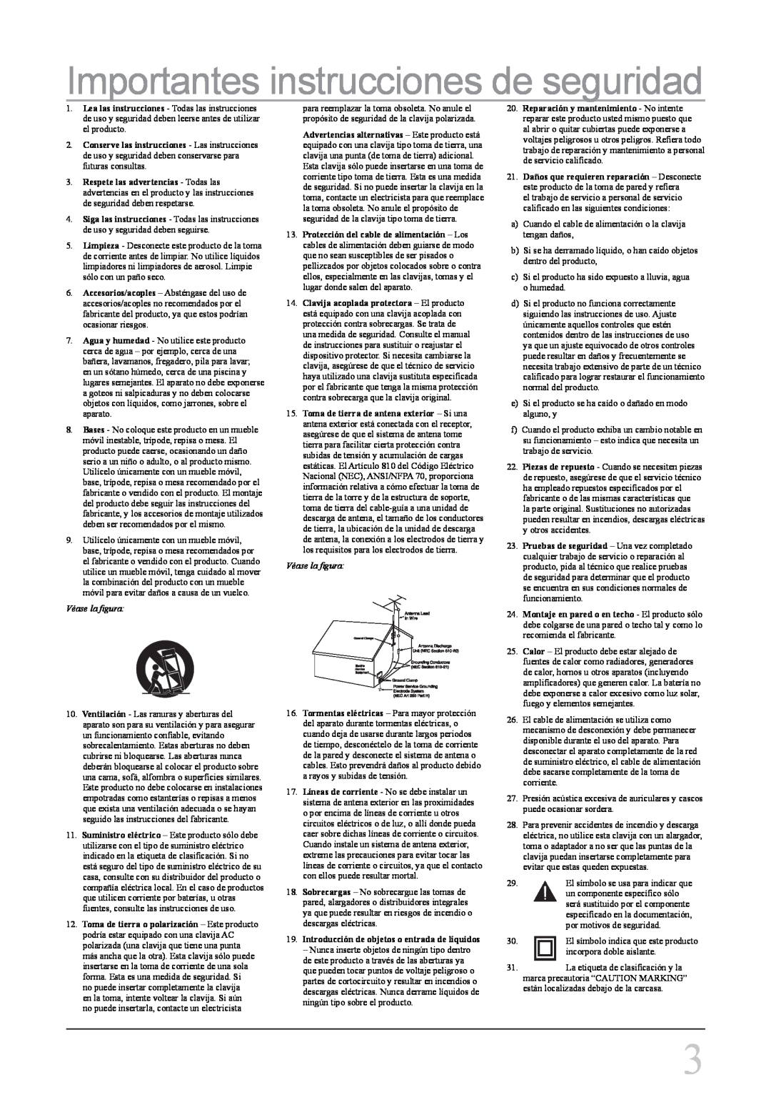GPX PD708B manual Importantes instrucciones de seguridad, Véase la figura 