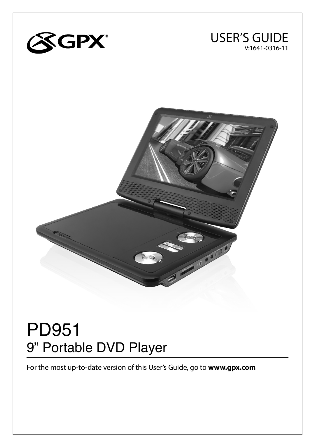 GPX PD951 manual V1641-0316-11 