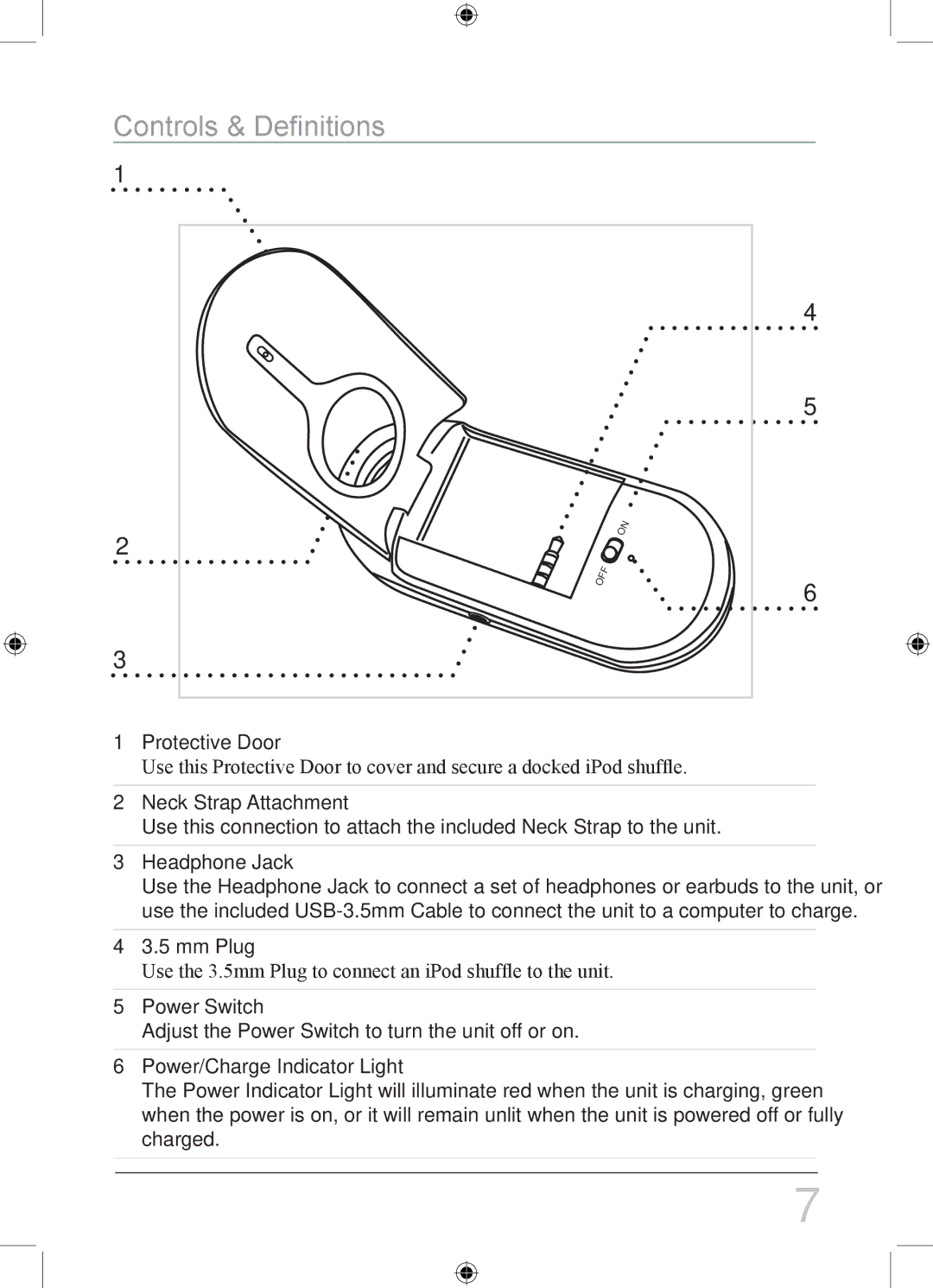 GPX SA208R, SA208S, SA208TQ, SA208PR, SA208TG important safety instructions Controls & Definitions, Headphone Jack 