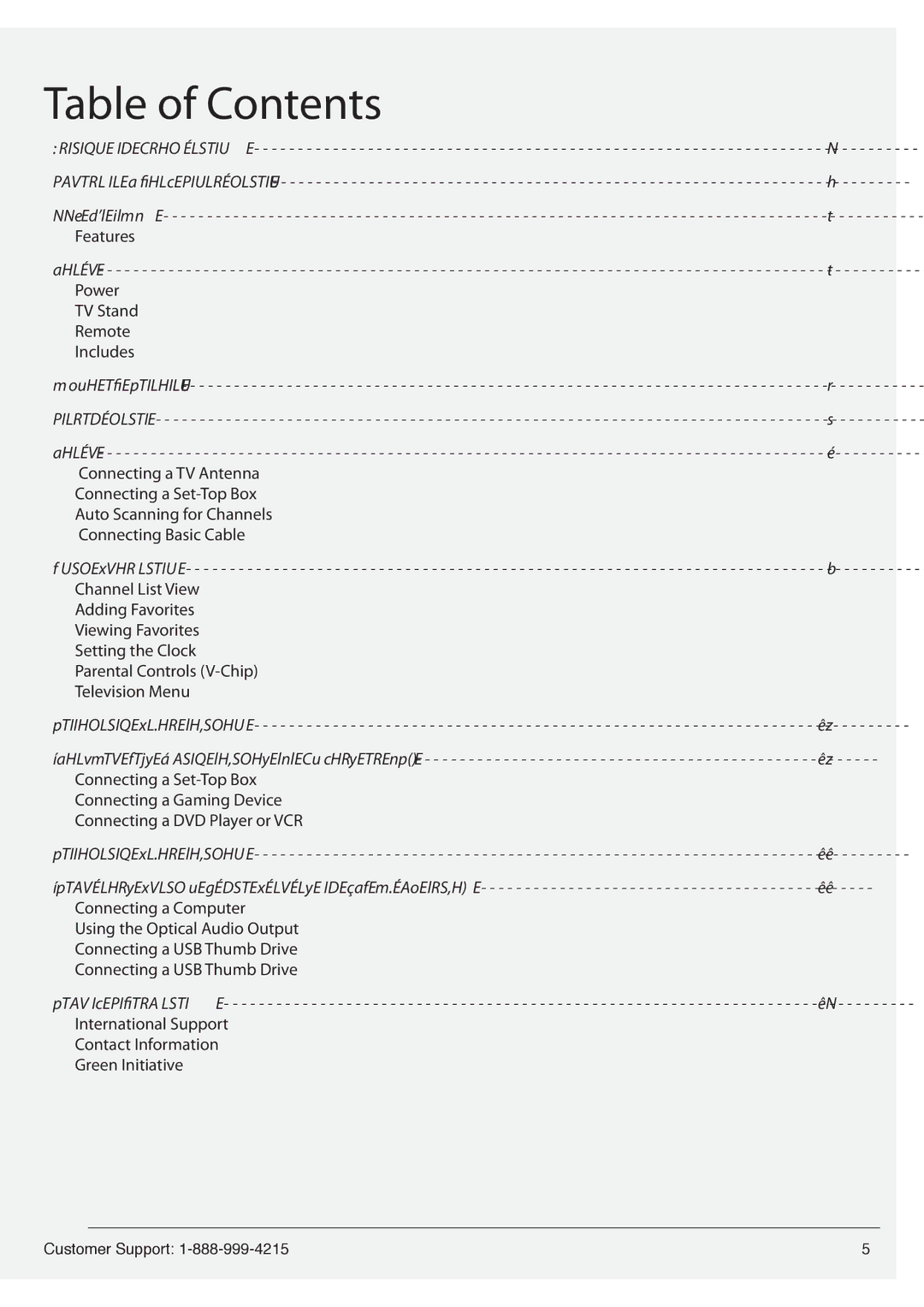 GPX TE2280B manual Table of Contents 