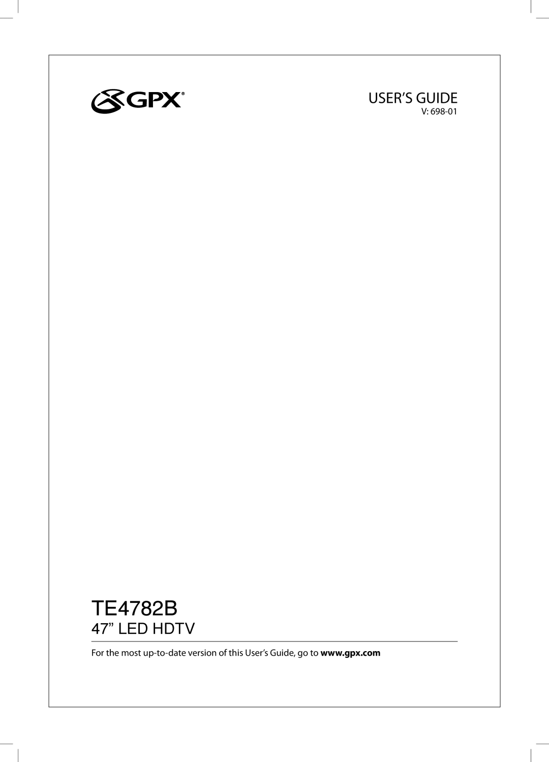 GPX TE4782B manual 