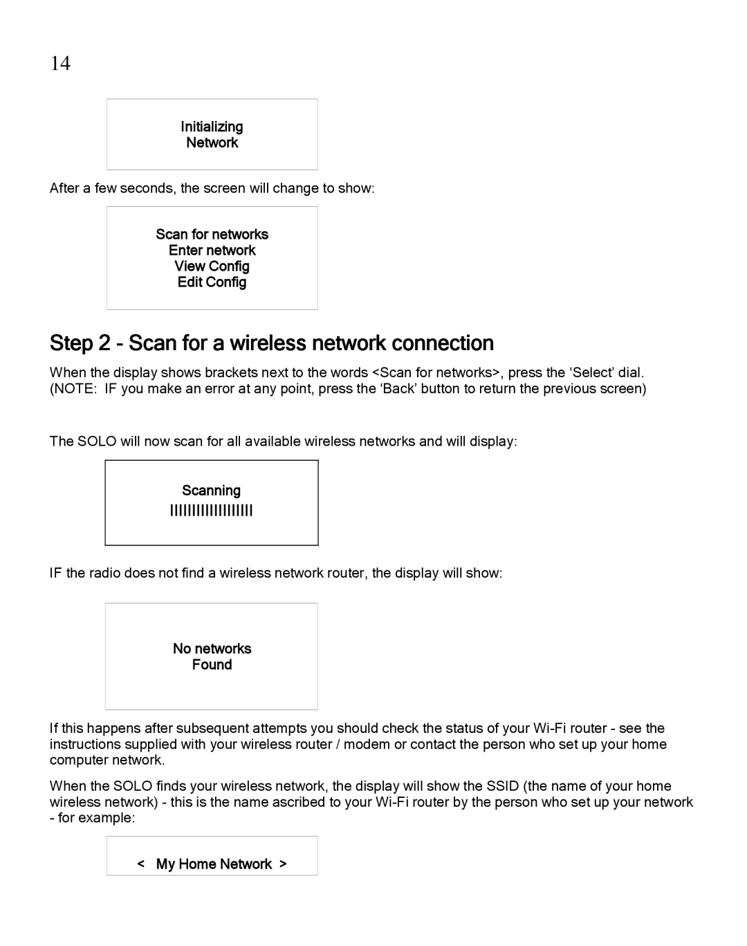 Grace GDI-IRA500 manual Scan for a wireless network connection 