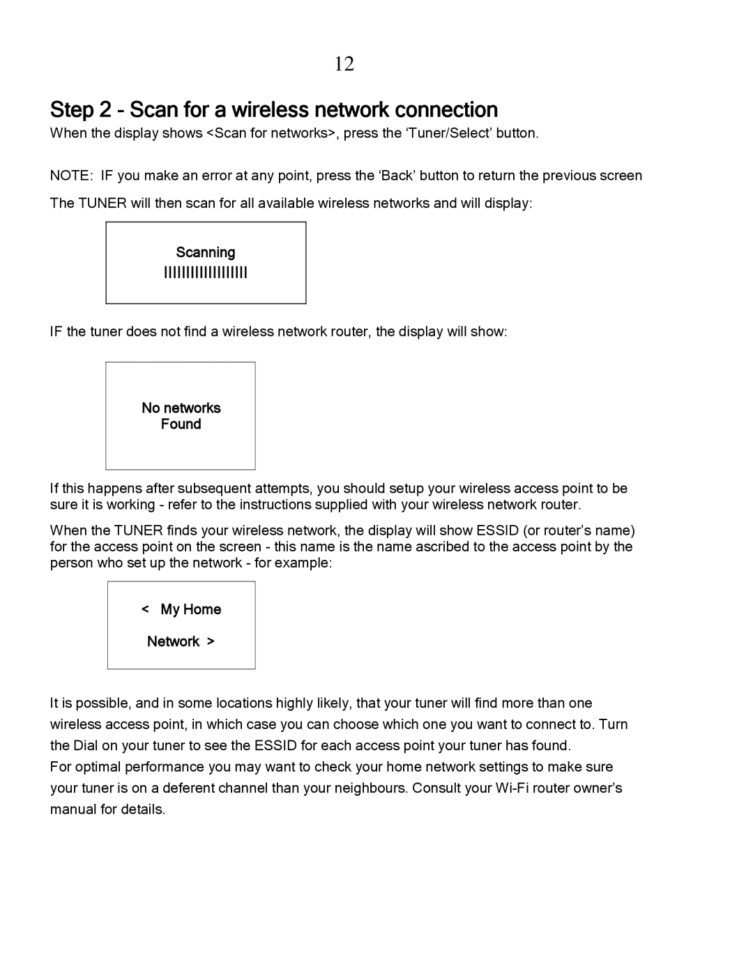 Grace GDI-IRDT200 manual Scan for a wireless network connection, Iiiiiiiiiiiiiiiiiii 