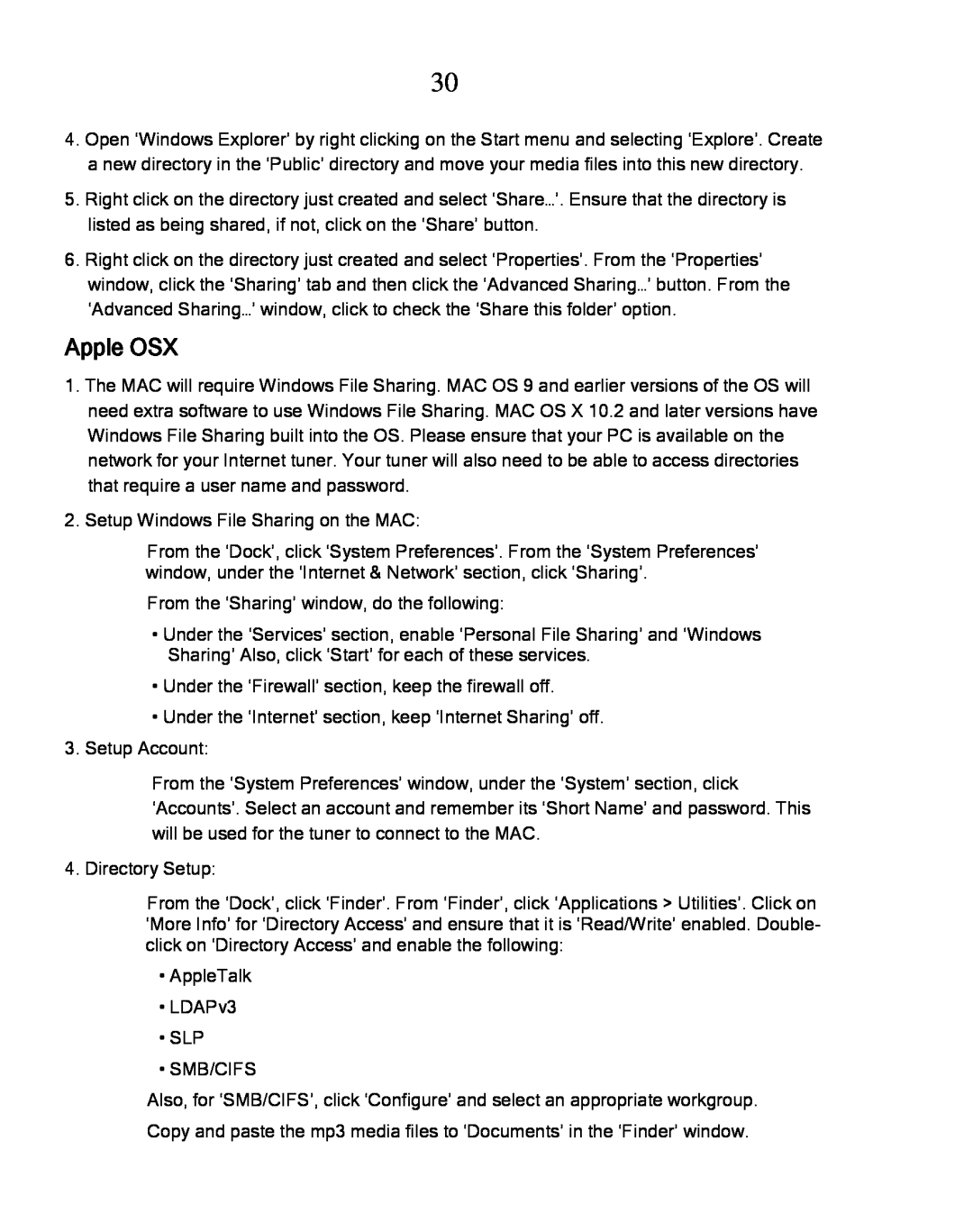 Grace GDI-IRDT200 manual Apple OSX 
