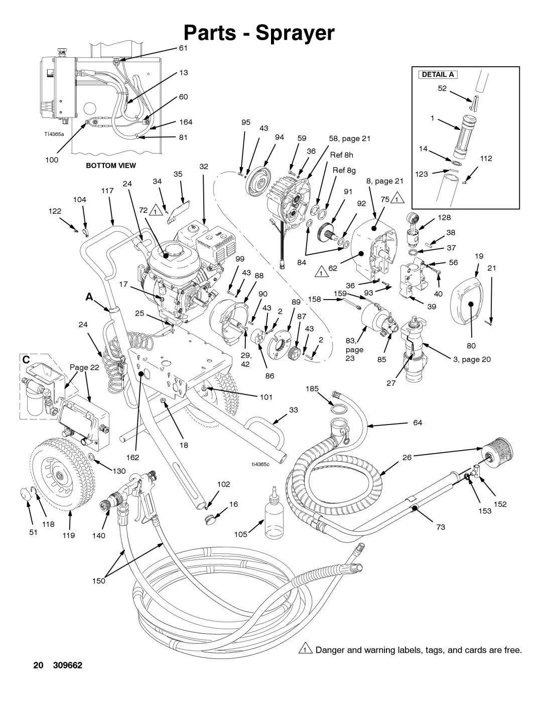 Graco 1030 dimensions Parts Sprayer 