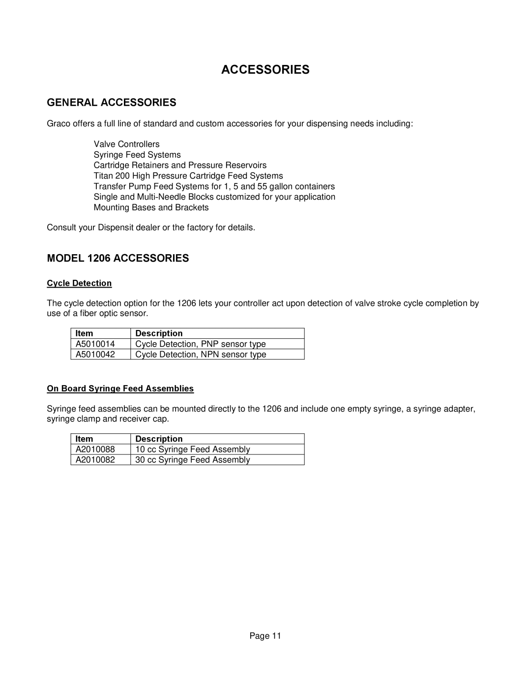 Graco important safety instructions General Accessories, Model 1206 Accessories 