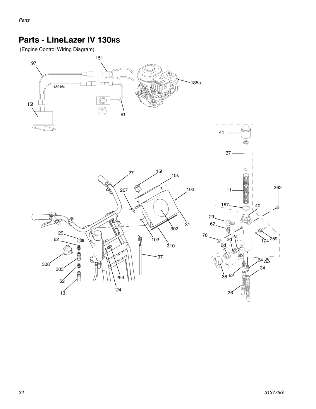 Graco important safety instructions Parts LineLazer IV 130HS 