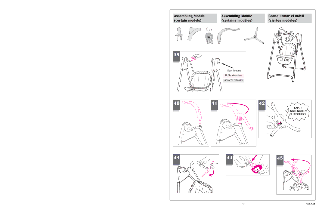 Graco 1423 owner manual Snap 