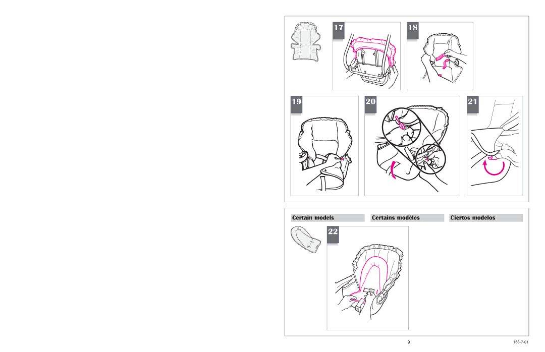 Graco 1423 owner manual Certain models Certains modèles Ciertos modelos 