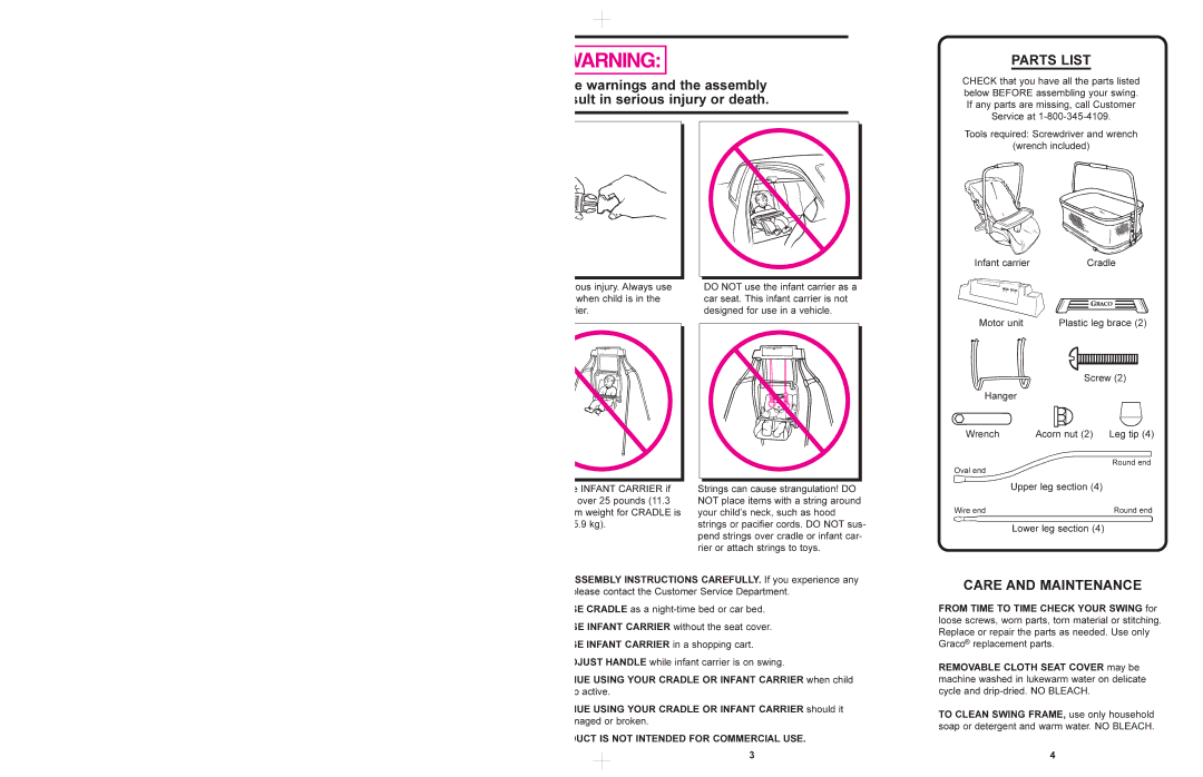 Graco 1501 manual Parts List 