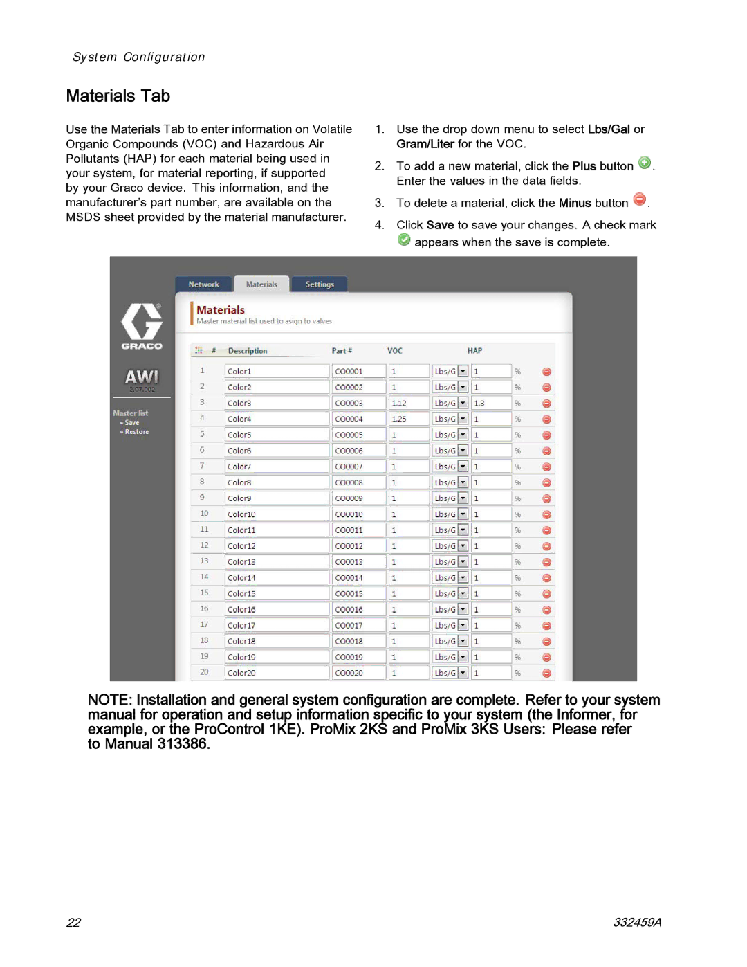 Graco 15V337, 15V336 important safety instructions Materials Tab, To Manual 