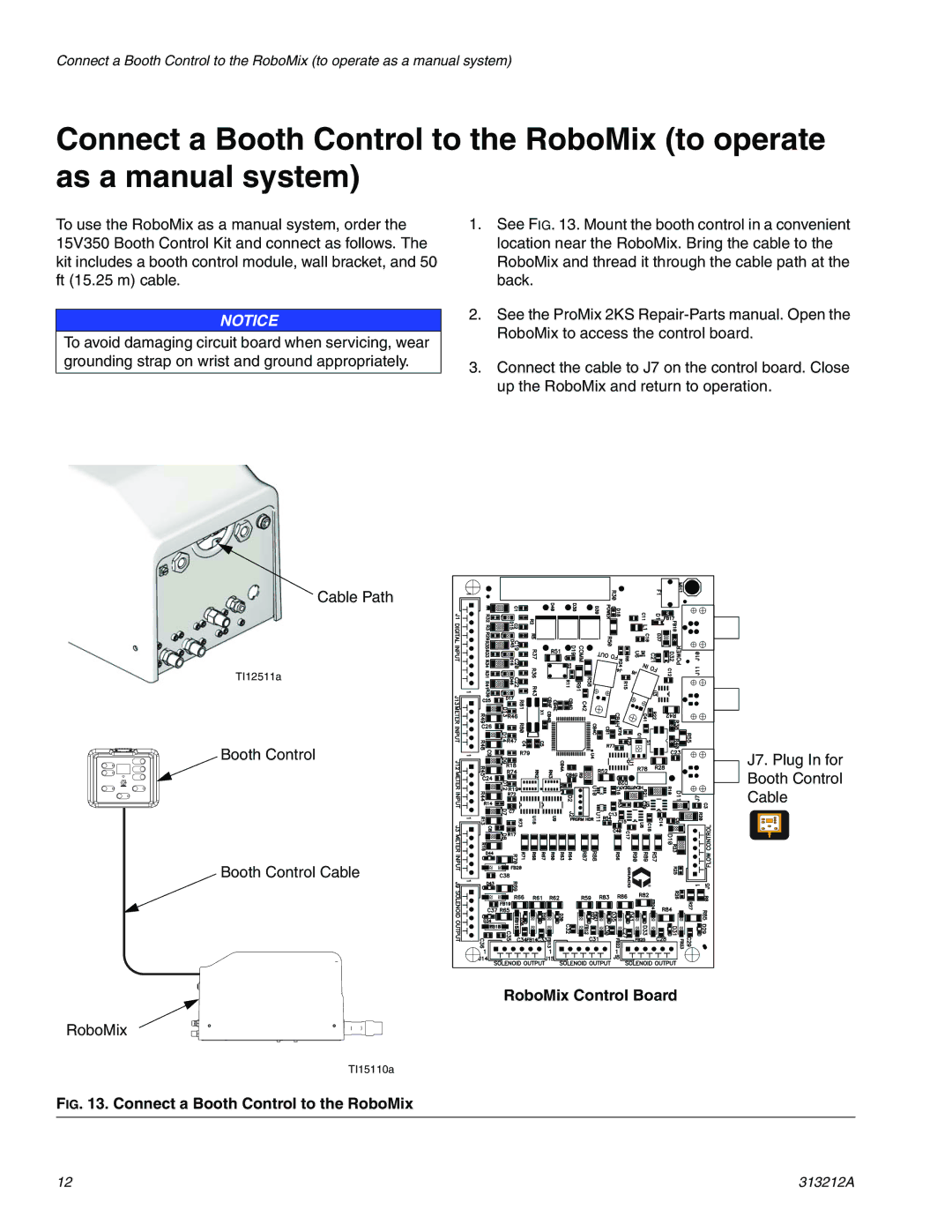 Graco 15V534 important safety instructions Connect a Booth Control to the RoboMix 