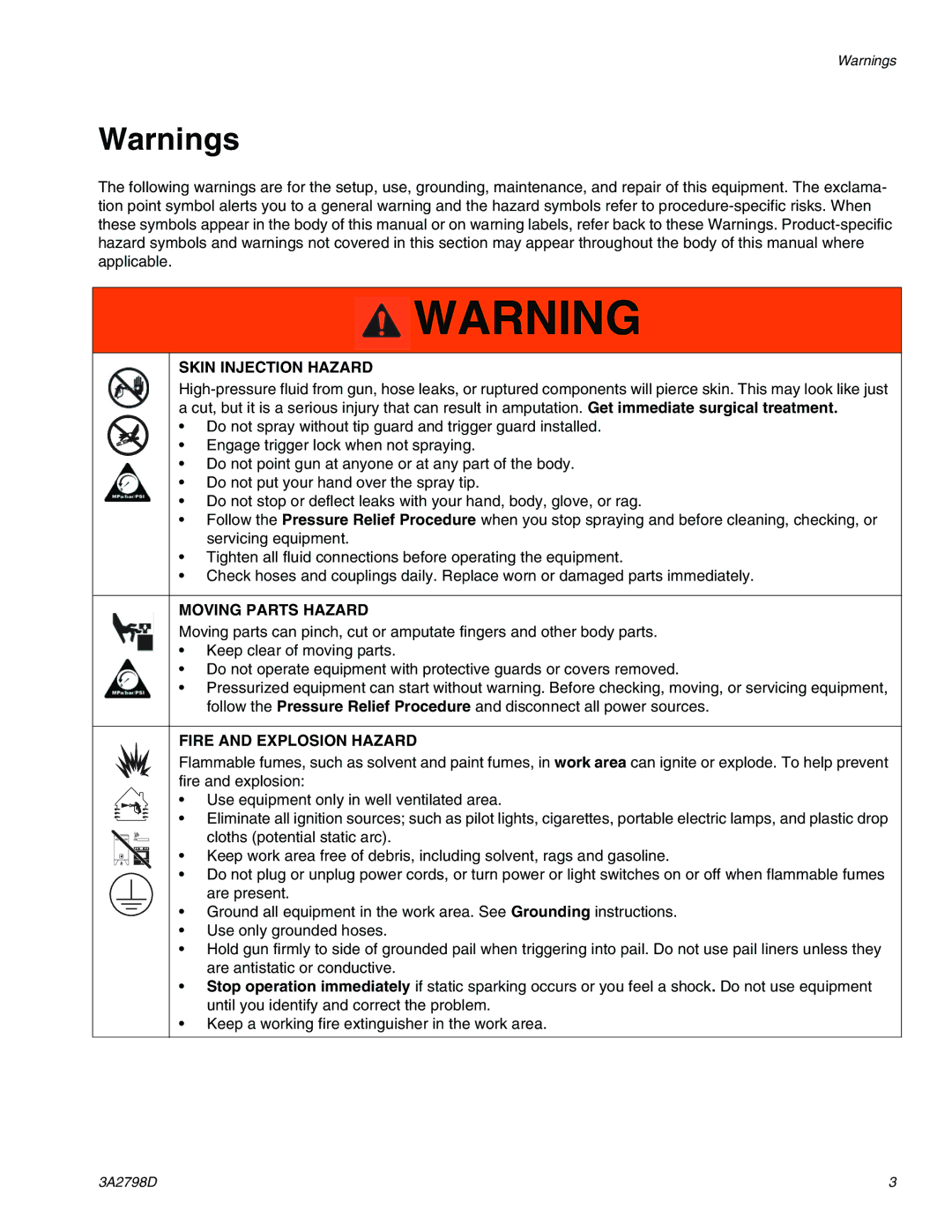 Graco 16T311, 16P957 important safety instructions Skin Injection Hazard 