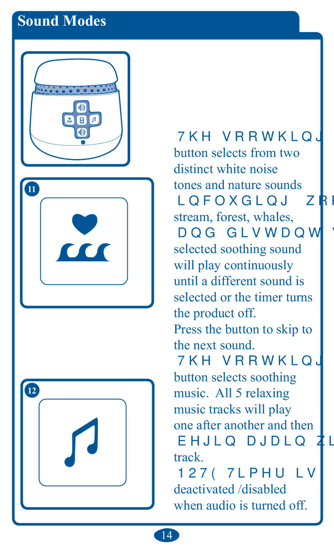 Graco 1751642, PD102853B owner manual Sound Modes, Stream, forest, whales, 1277LPHULV 