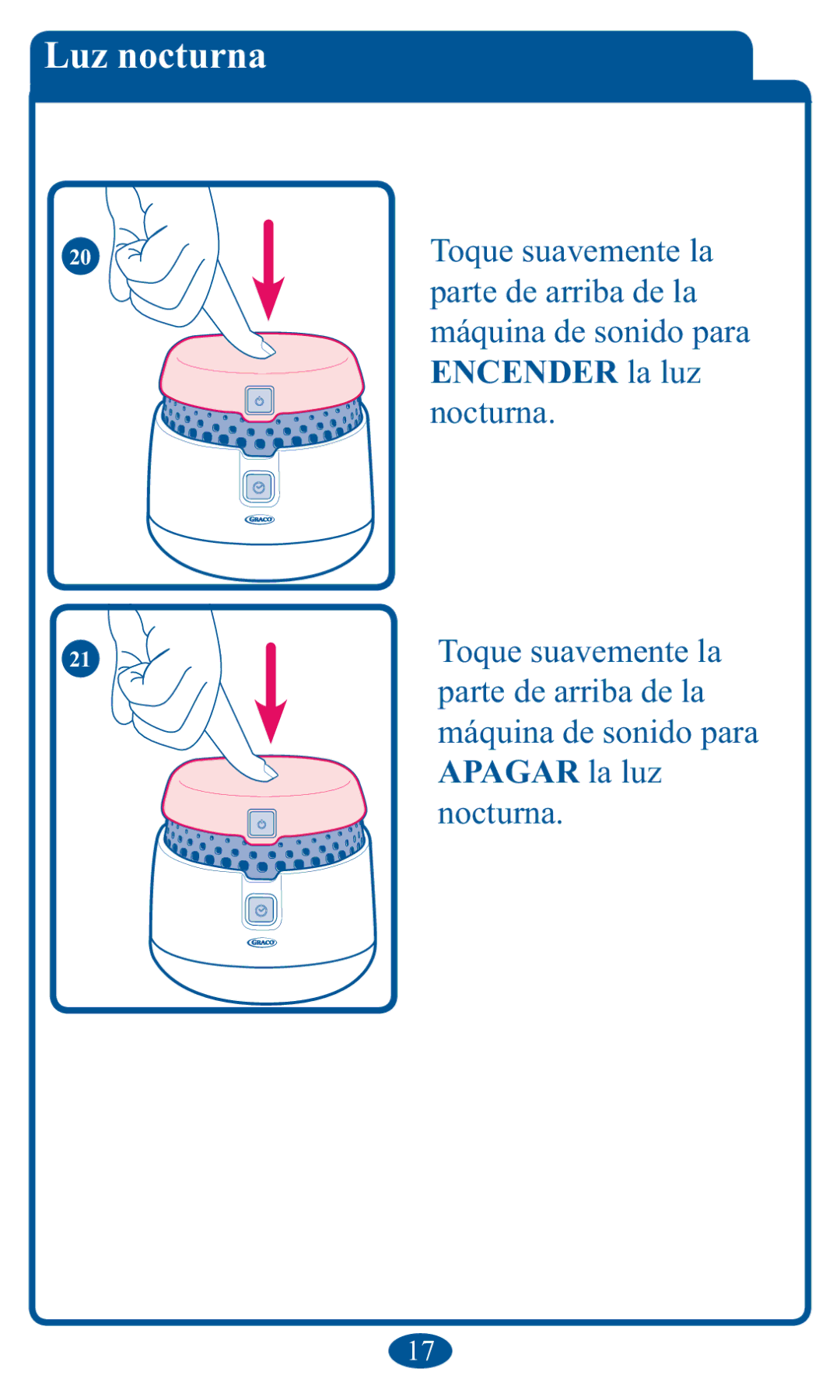 Graco PD102853B, 1751642 owner manual Luz nocturna, Nocturna 