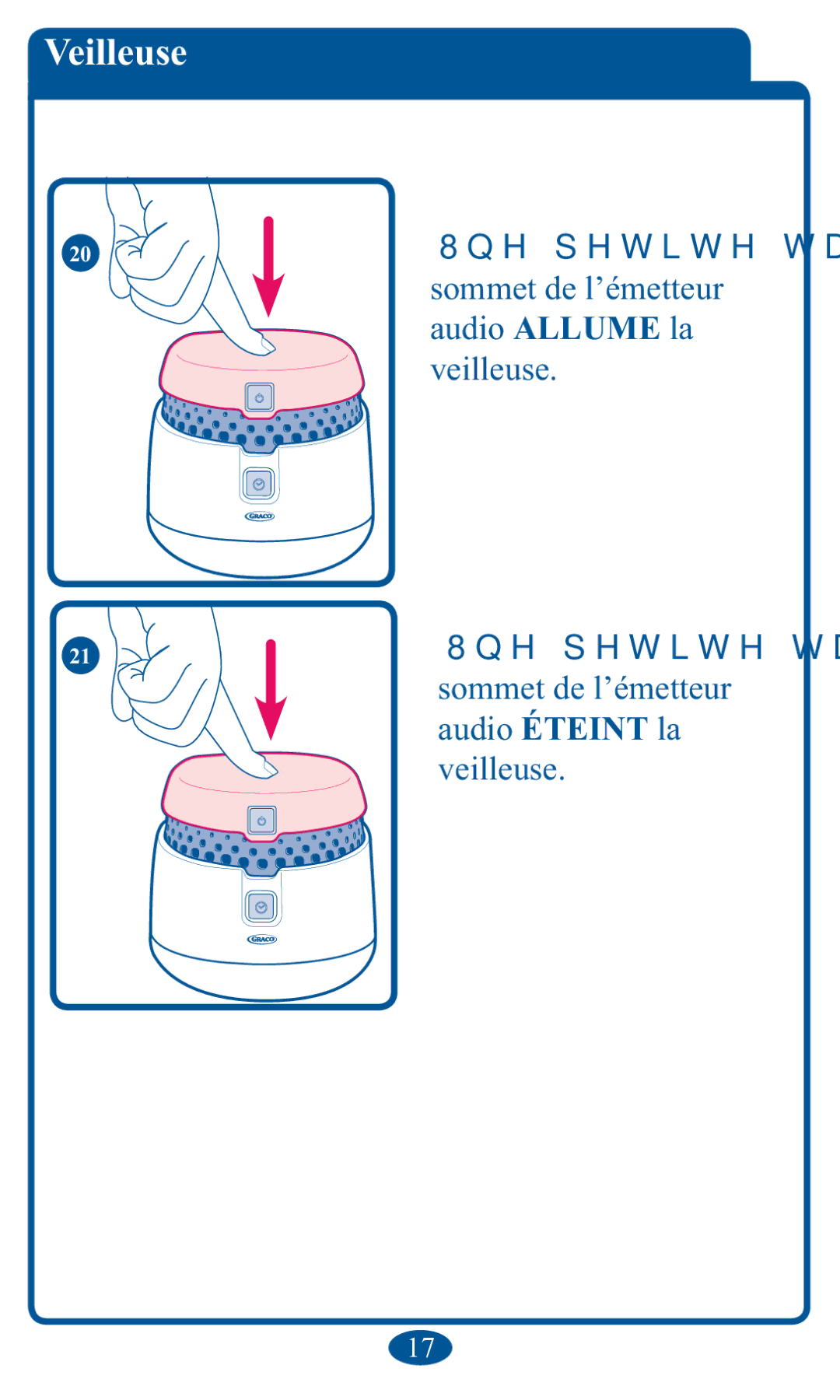 Graco PD102853B, 1751642 owner manual Veilleuse 