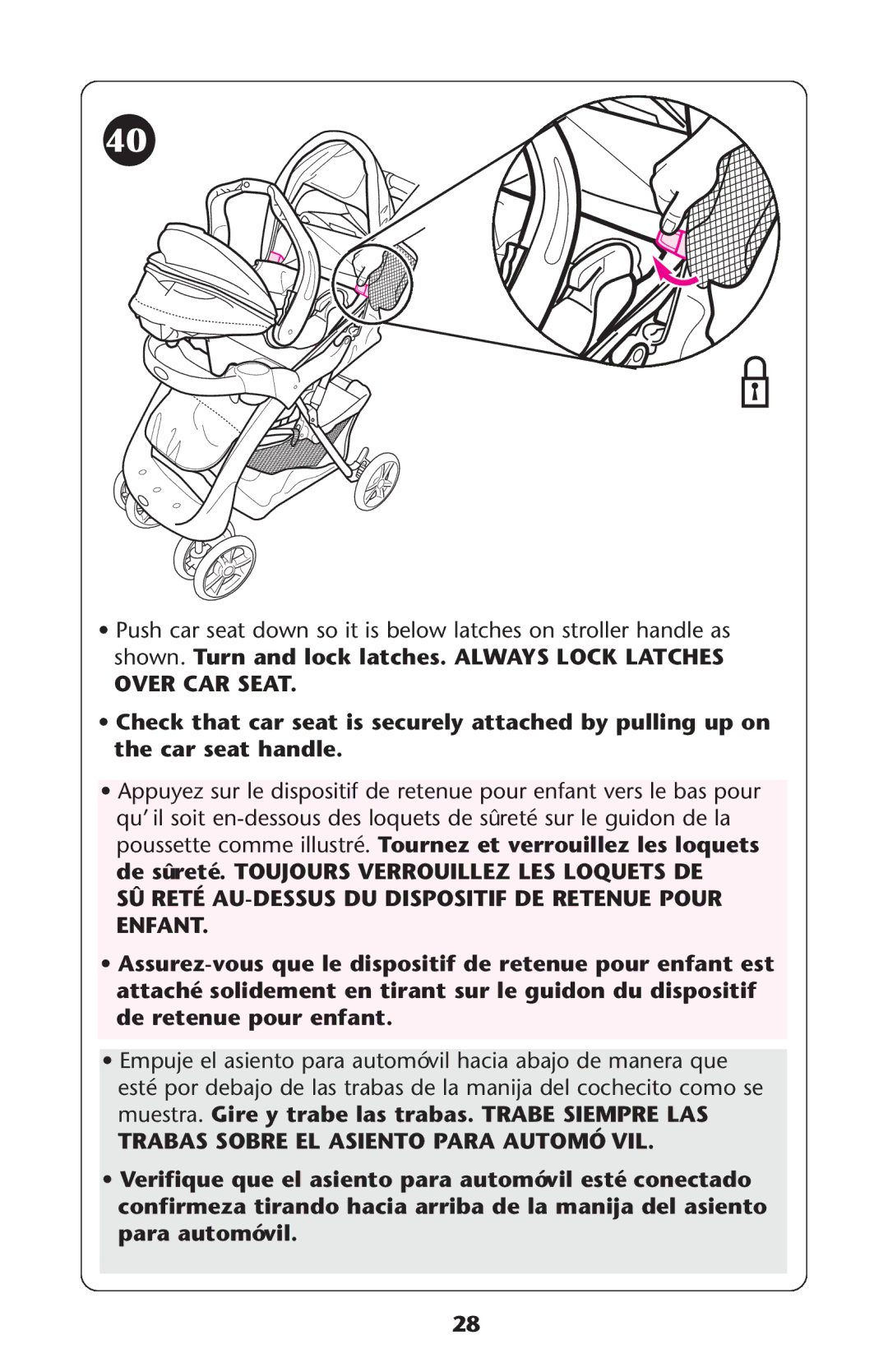 Graco 1756483, 1750026, 1760818, 1757816 owner manual Over CAR Seat 