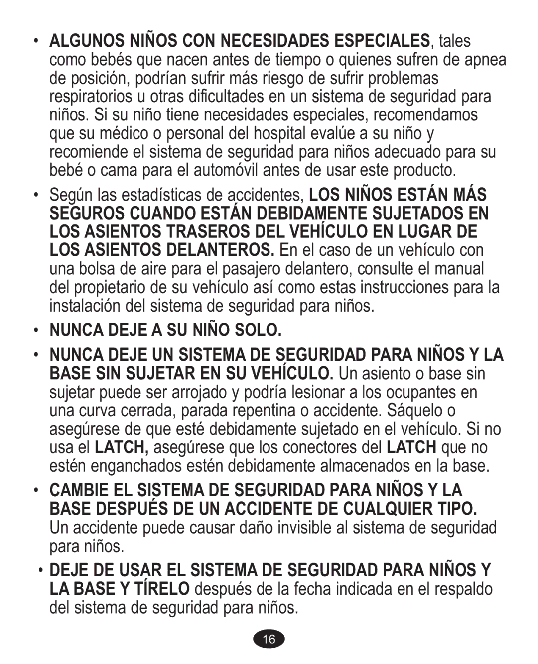 Graco 1756483, 1750026, 1760818, 1757816 owner manual Nunca Deje a SU Niño Solo 