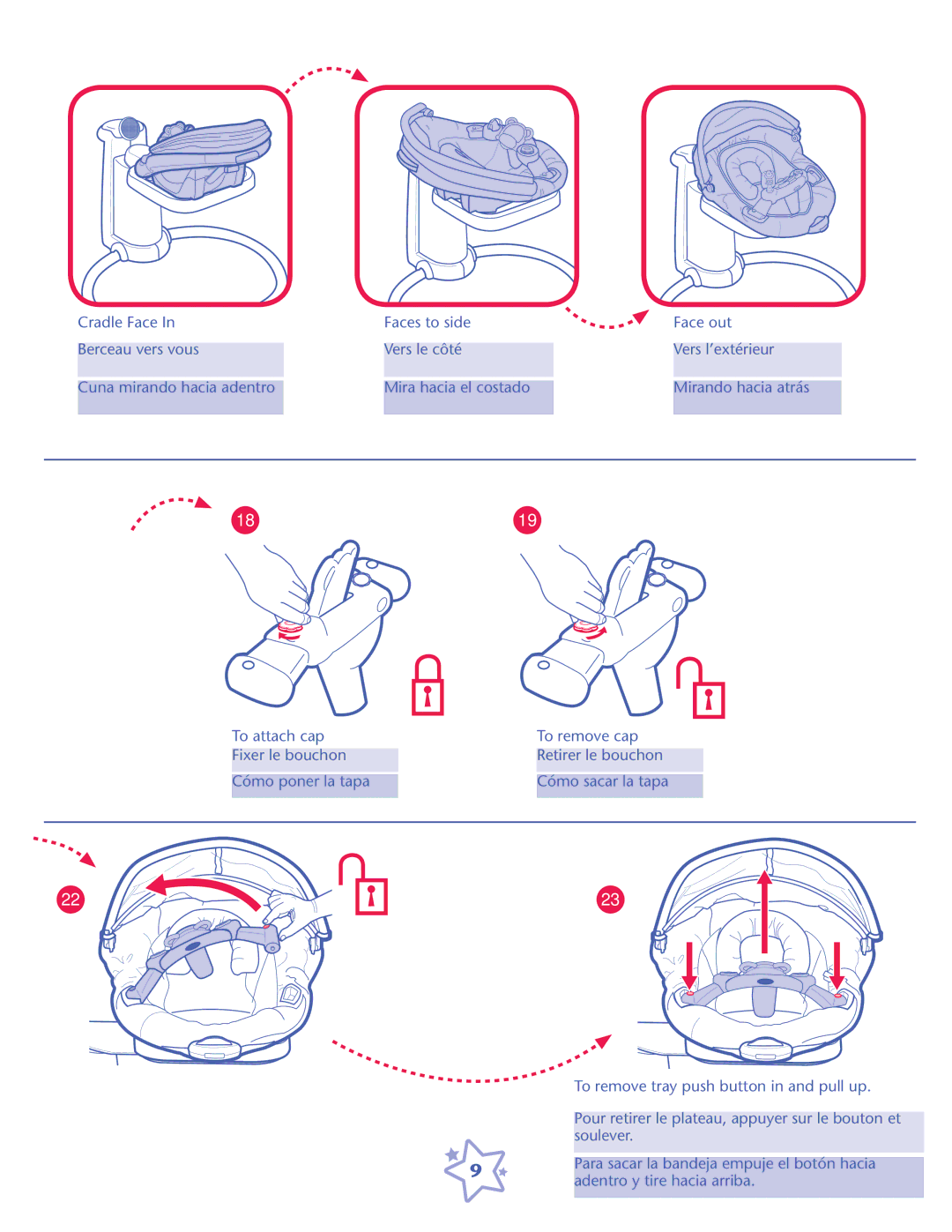 Graco PD116616A, 1759162 owner manual #Radle &Aceen, 6ERSRLEXTÏRIEUR, Ixerxle Bouchon 2ETIRERILE Bouchon 