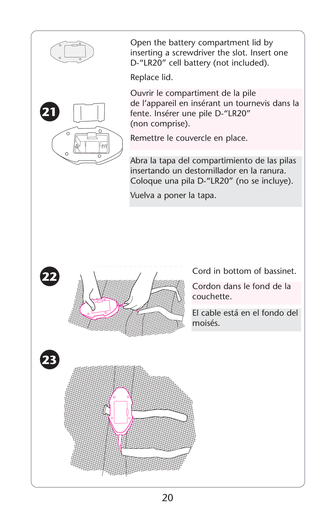 Graco 1765494, ISPP119AC 2EPLACELLID Uvrir LE Compartiment DE LA Pile, NON Comprise  2EMETTRE LE Couverclelen PLACE 