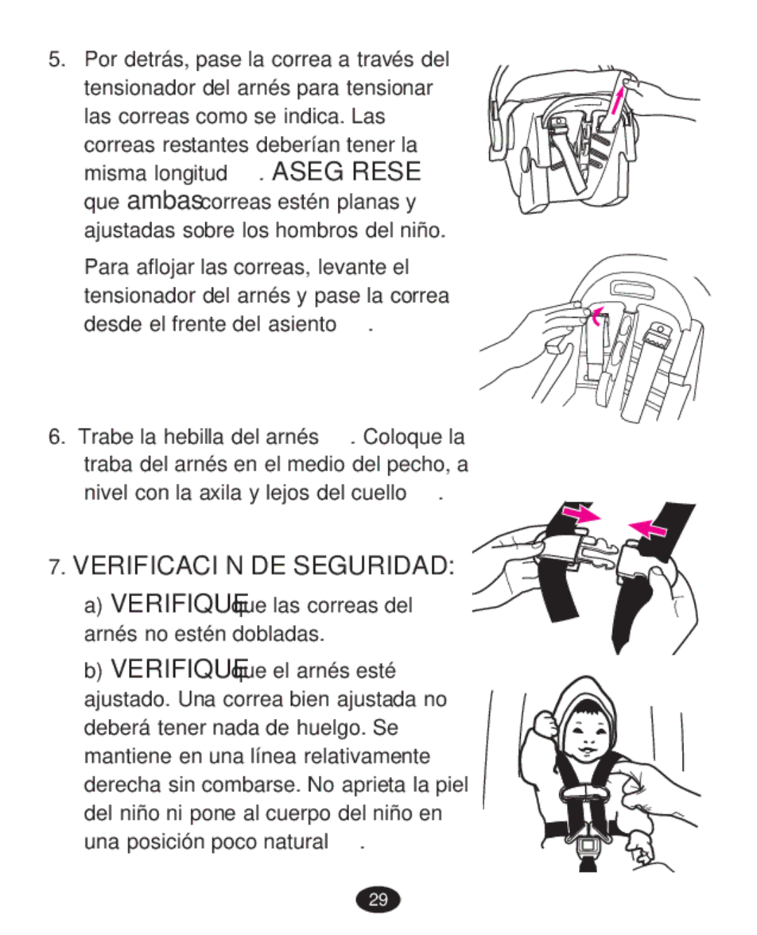 Graco 1770580, 1773134, 1760973, 1762155 owner manual Verificación DE Seguridad 