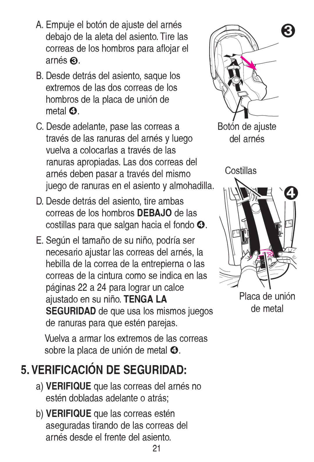 Graco 1776435, 1774832 owner manual 95,,&$&,Ï16*85,$, DUQpVGHVGHHOIUHQWHGHODVLHQWR, GhPhwdo 