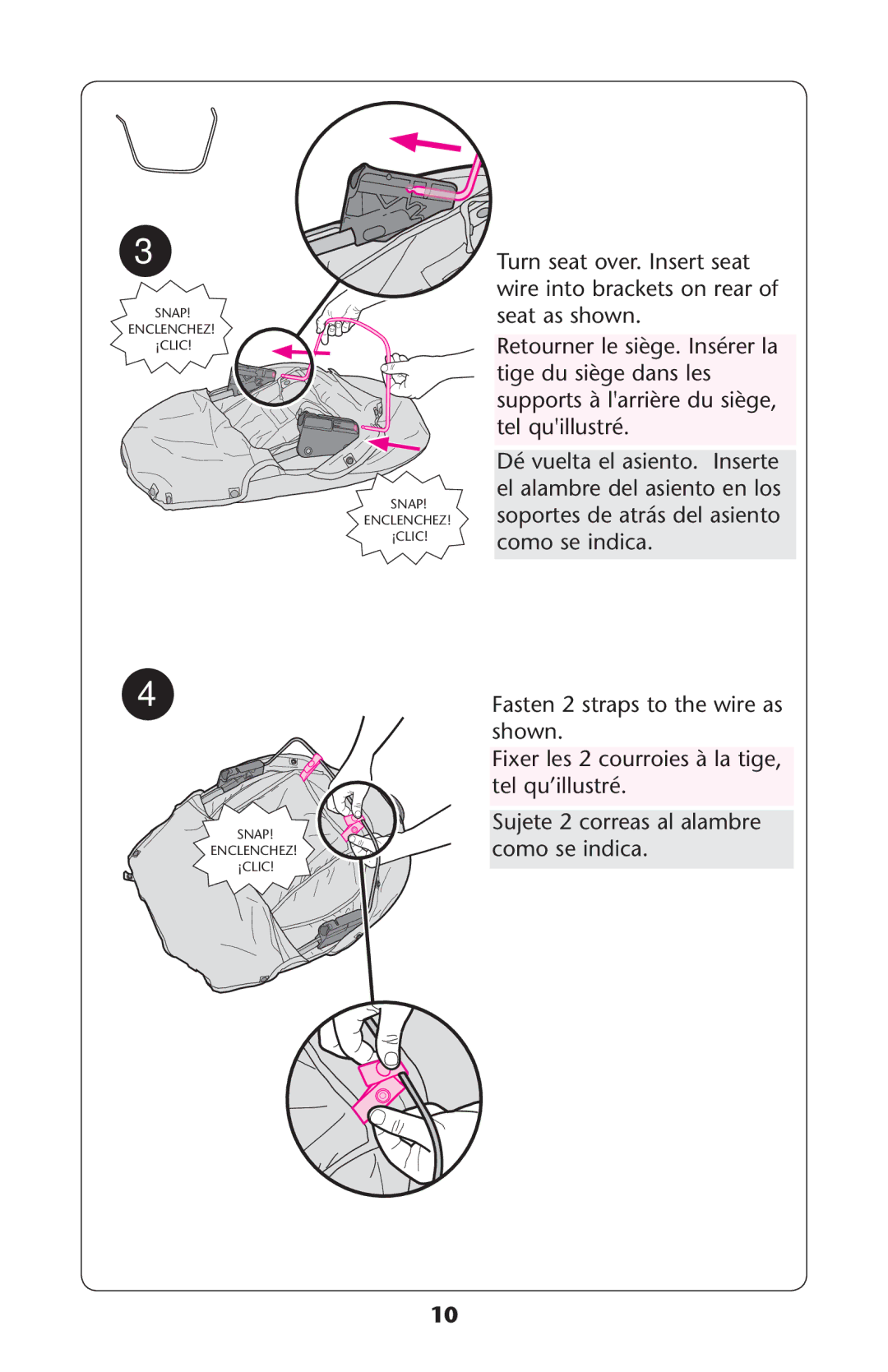 Graco 1857155 owner manual 3UJETE CORREASRAL Alambrem como se indica 