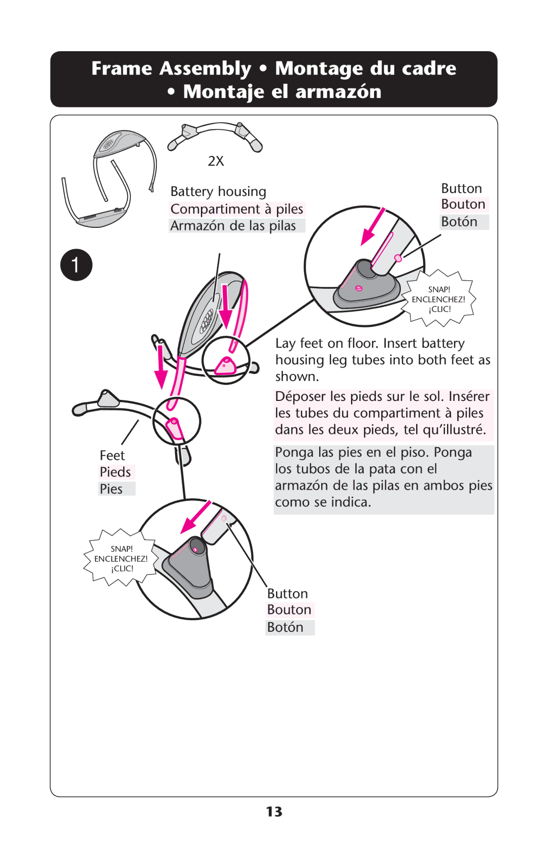 Graco 1857155 owner manual RAMEA!SSEMBLY ss-ONTAGETDU Cadre Ss-ONTAJETEL Armazøn, Otøn 