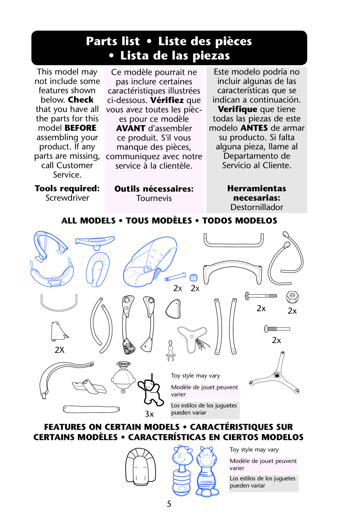 Graco 1C06WYN owner manual Verifique que tiene, Tools required Outils nécessaires Herramientas, Necesarias 