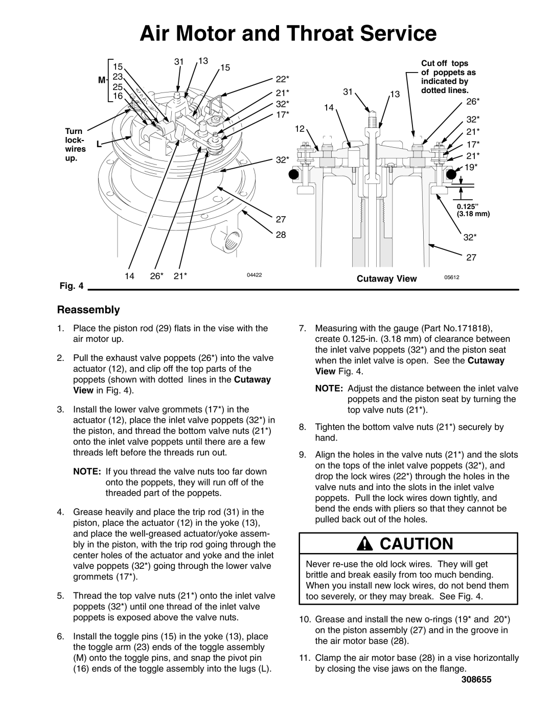 Graco 205626 important safety instructions Reassembly, Cutaway View 