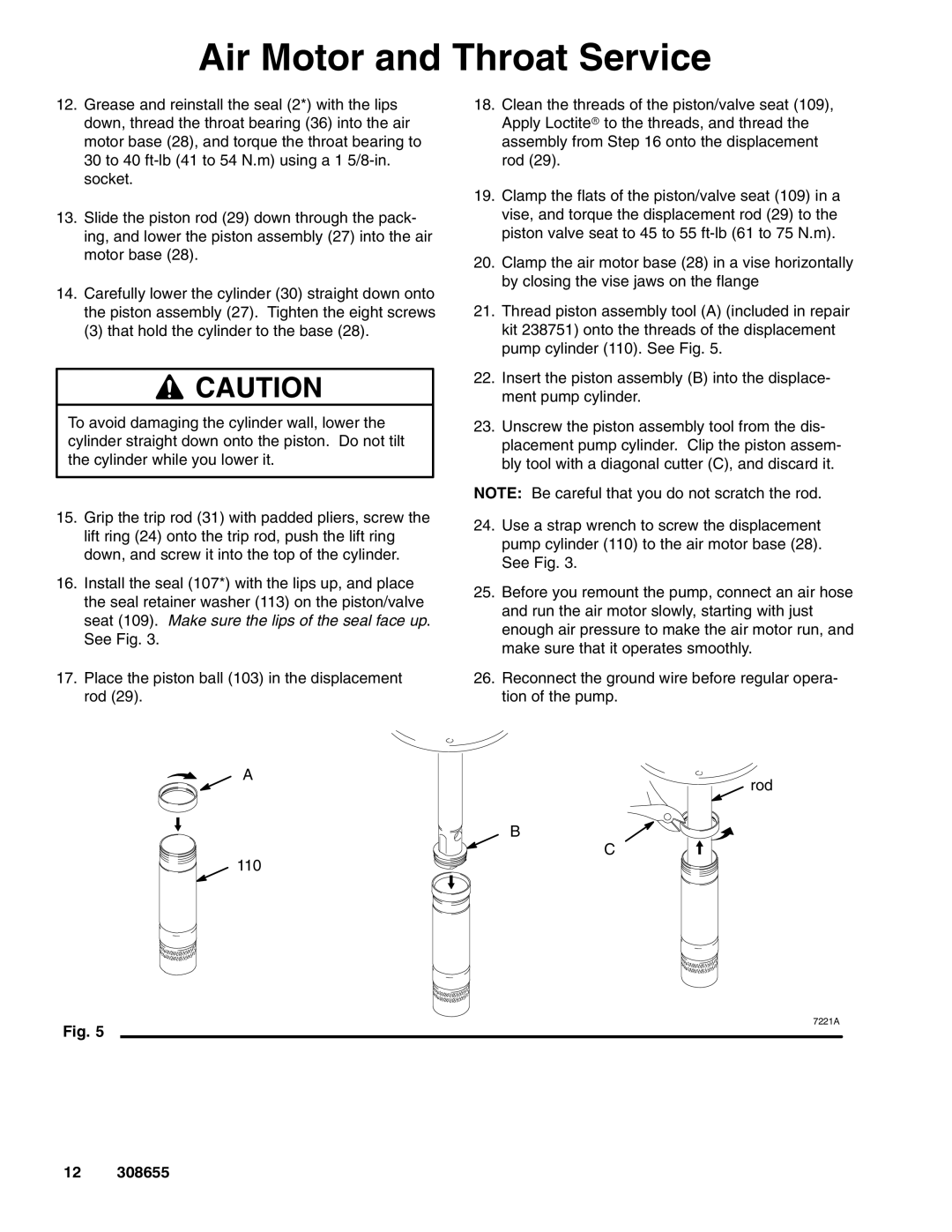 Graco 205626 important safety instructions 7221A 