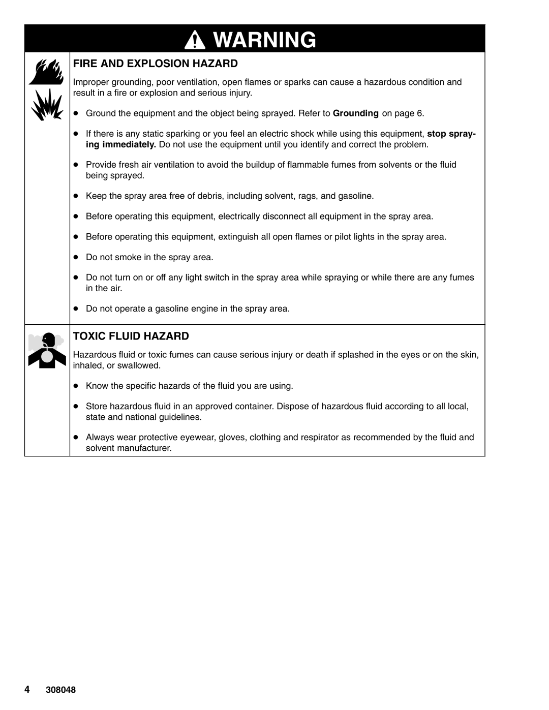 Graco 223646 important safety instructions Fire and Explosion Hazard 