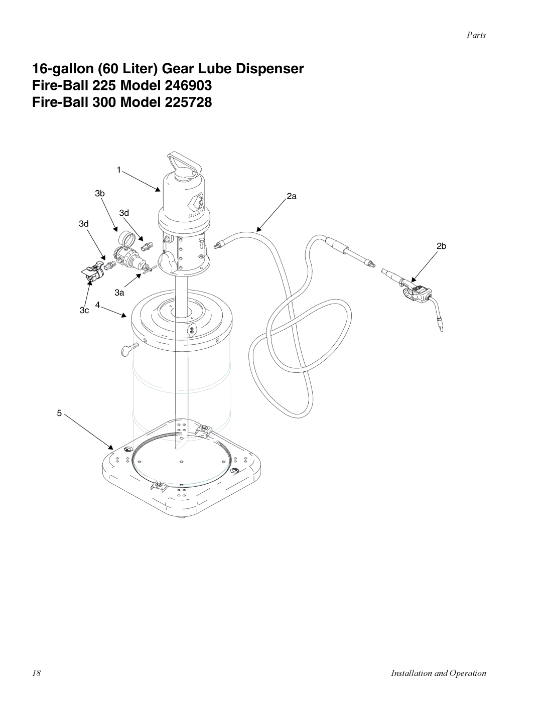 Graco 225 important safety instructions Parts 