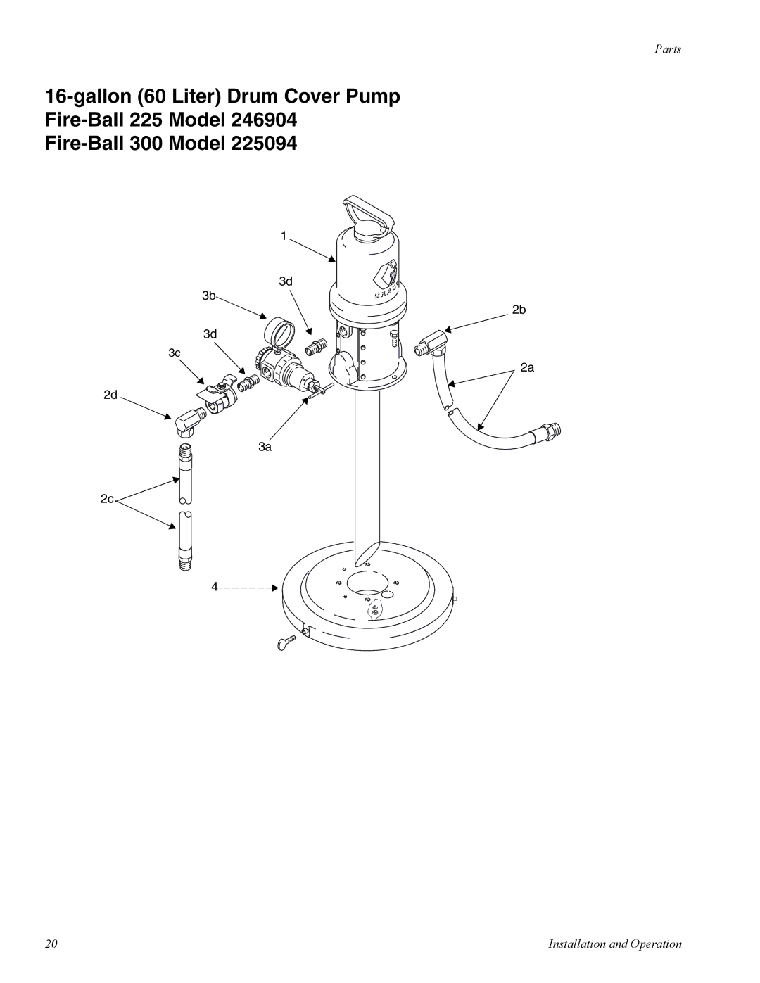 Graco 225 important safety instructions Parts 