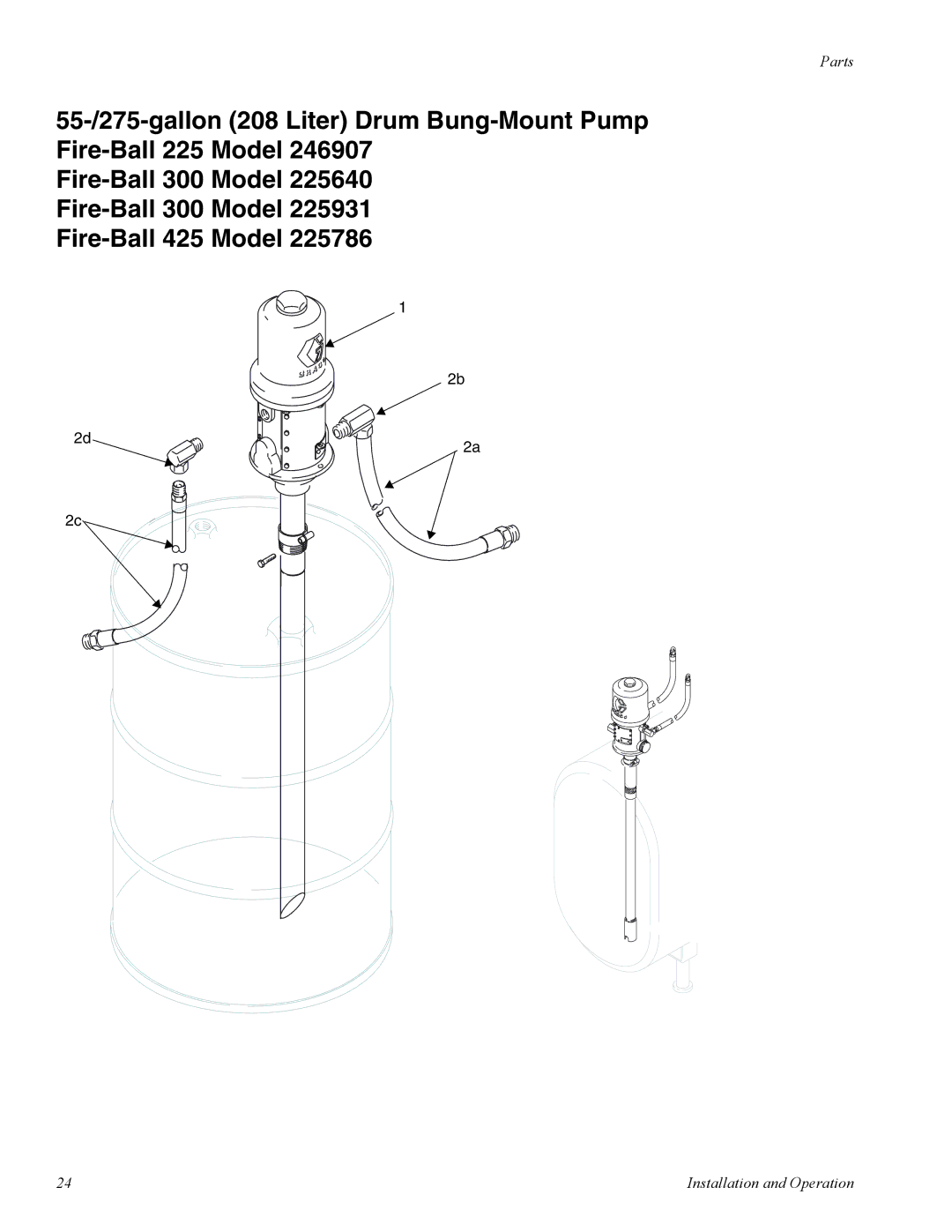 Graco 225 important safety instructions Parts 