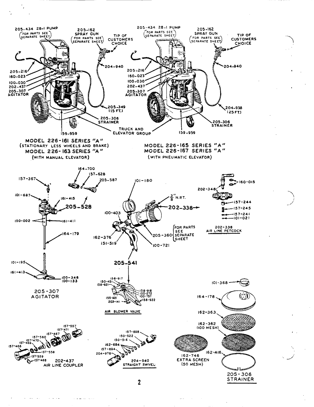 Graco 226-165 SERIESA, 226-163 SERIESA, 226-161 SERIESA, 226-167 SERIESA manual 202-338 