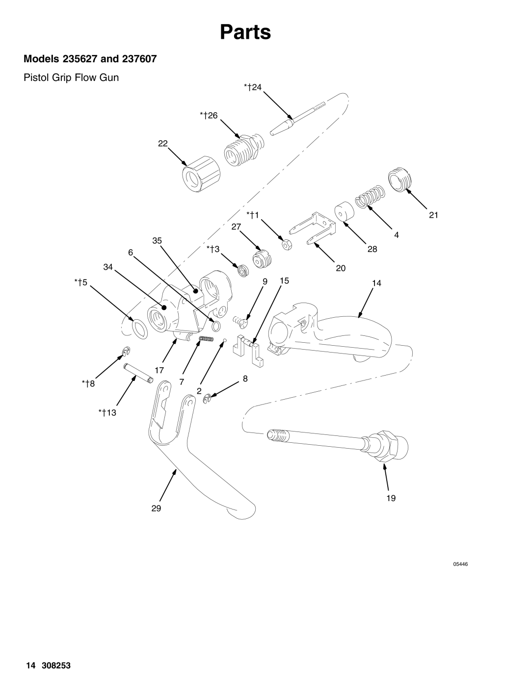 Graco 235628, 237607, 237649, 243775 warranty Parts, Models 235627 