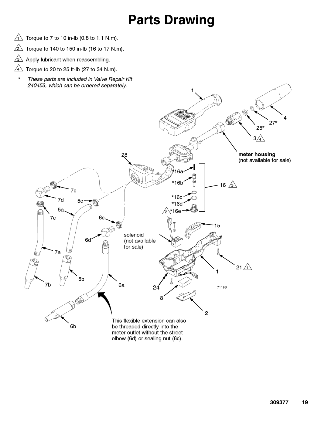 Graco 238515, 238512, 238511 important safety instructions Parts Drawing, Meter housing 