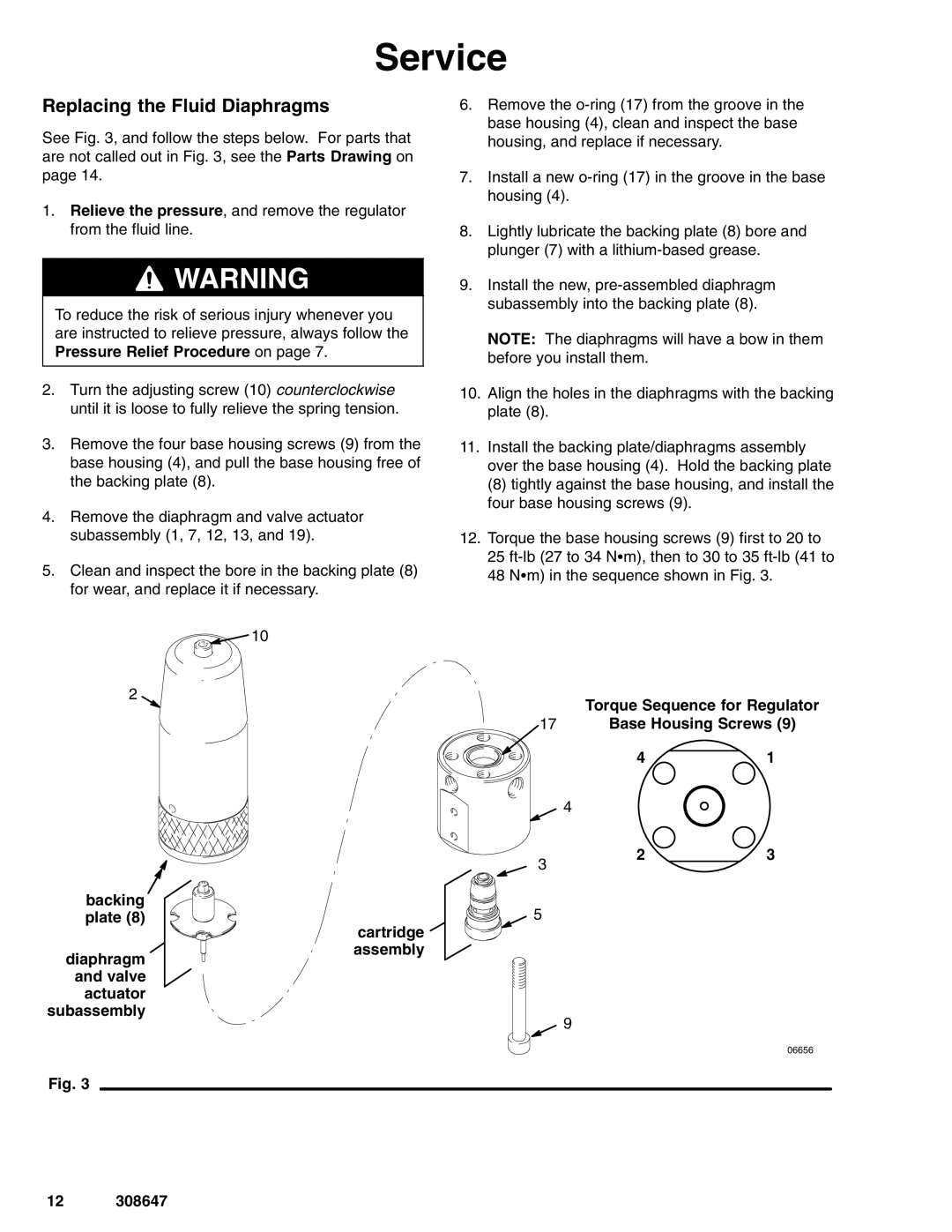 Graco 238892, 238894, 238890 important safety instructions Replacing the Fluid Diaphragms 