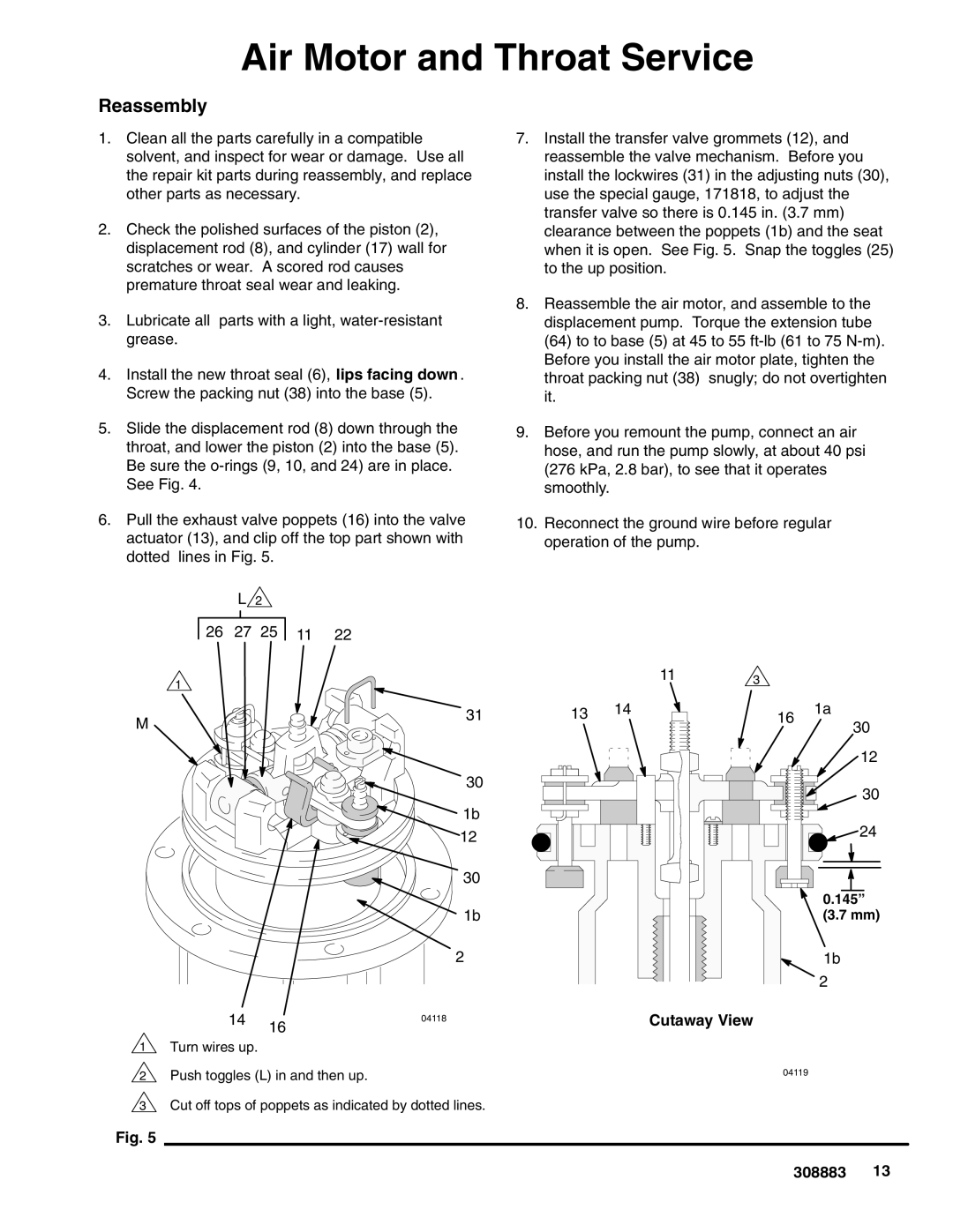 Graco 239888, 239877, 239887 warranty Reassembly, Cutaway View 