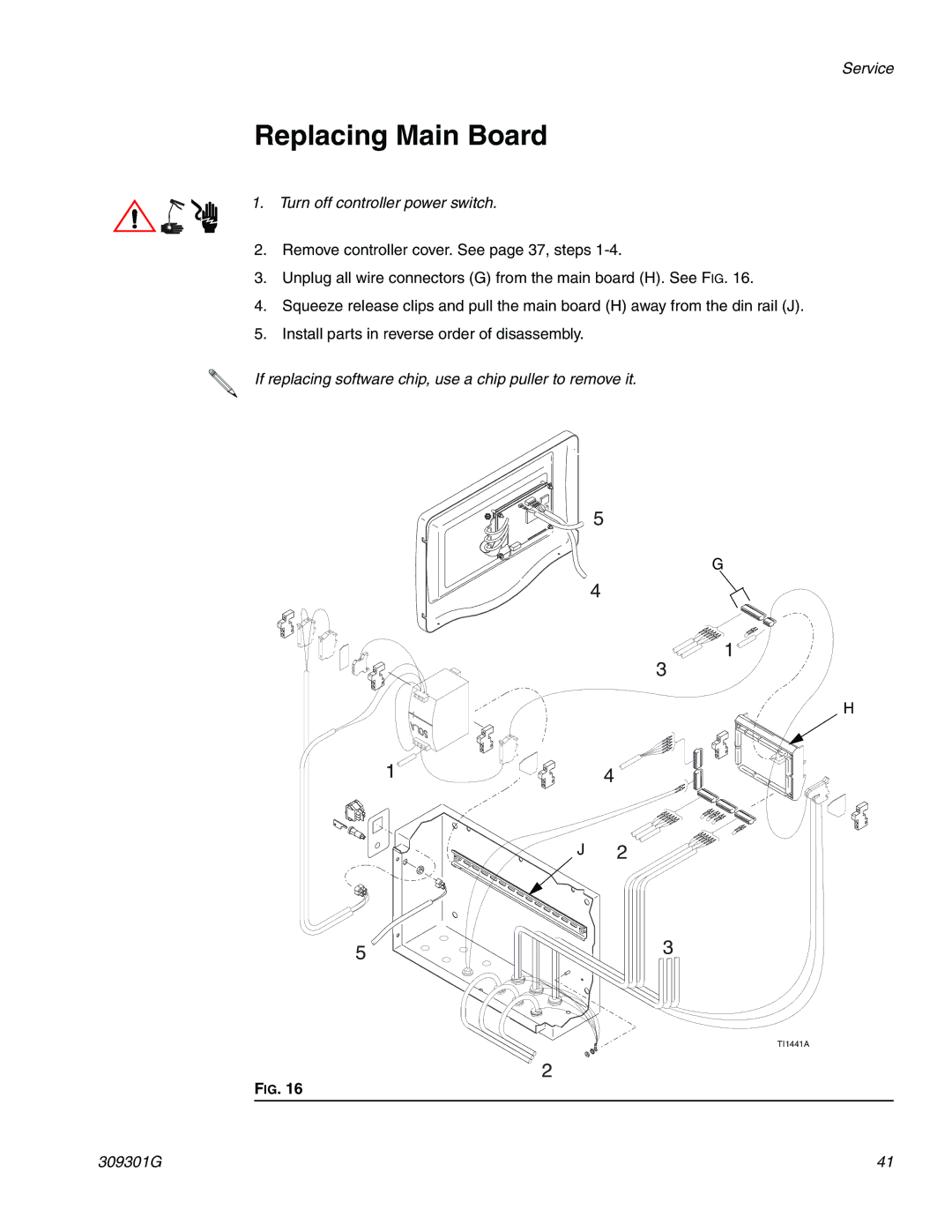 Graco 244561 important safety instructions Replacing Main Board 