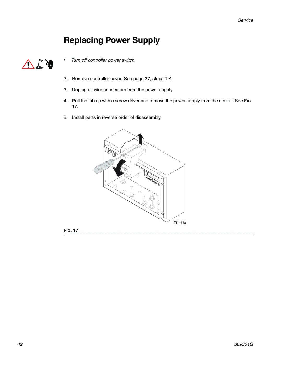 Graco 244561 important safety instructions Replacing Power Supply 