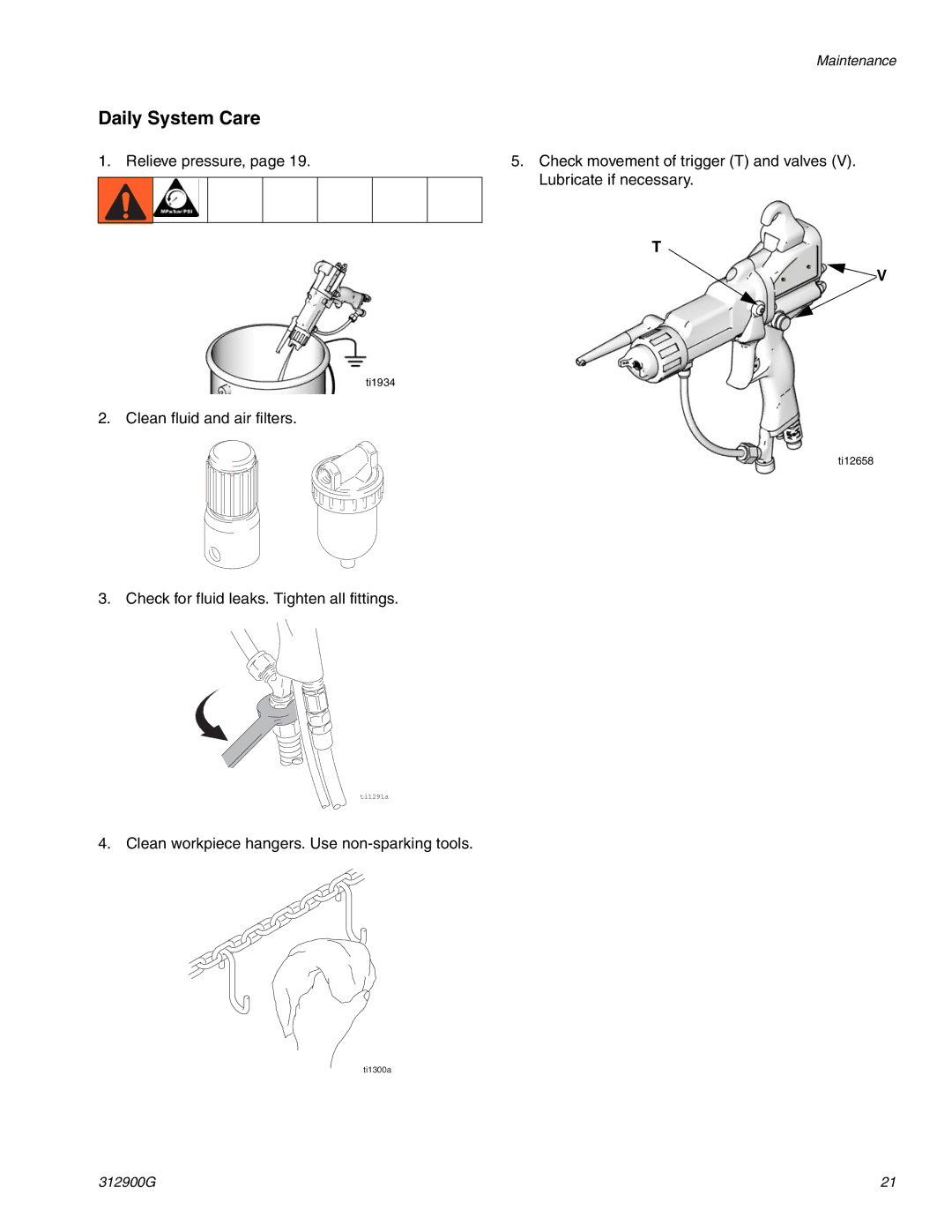 Graco 247936, 247937 important safety instructions Daily System Care 