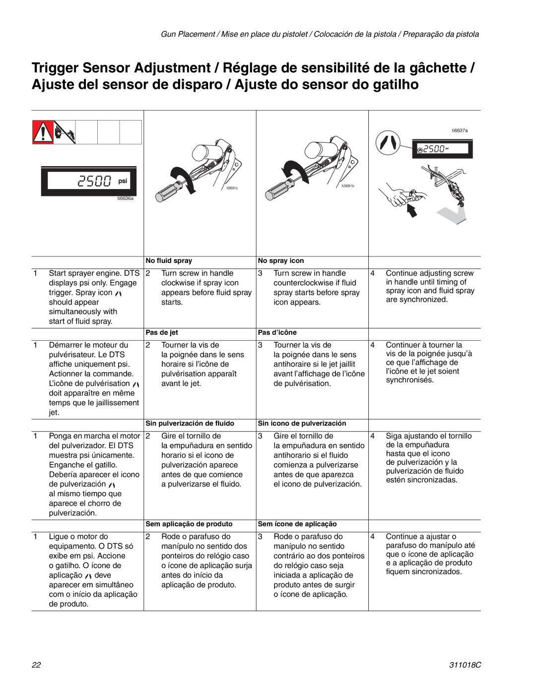 Graco 249013, 248871, 249012, 248870, 248873, 248872 important safety instructions No fluid spray No spray icon 