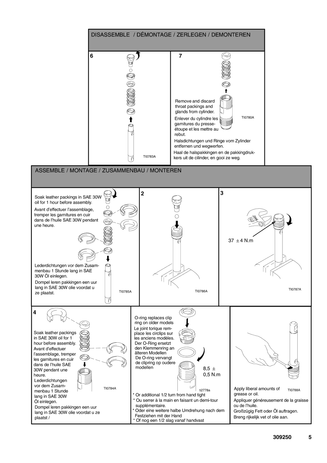 Graco 246428, 249127, 244195 important safety instructions 37 4 N.m 