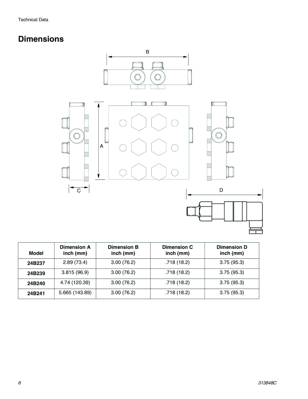 Graco 24B237, 24J817, 24J815, 24B239, 24B241, 24J814, 24B240, 24J816 instruction manual Dimensions 