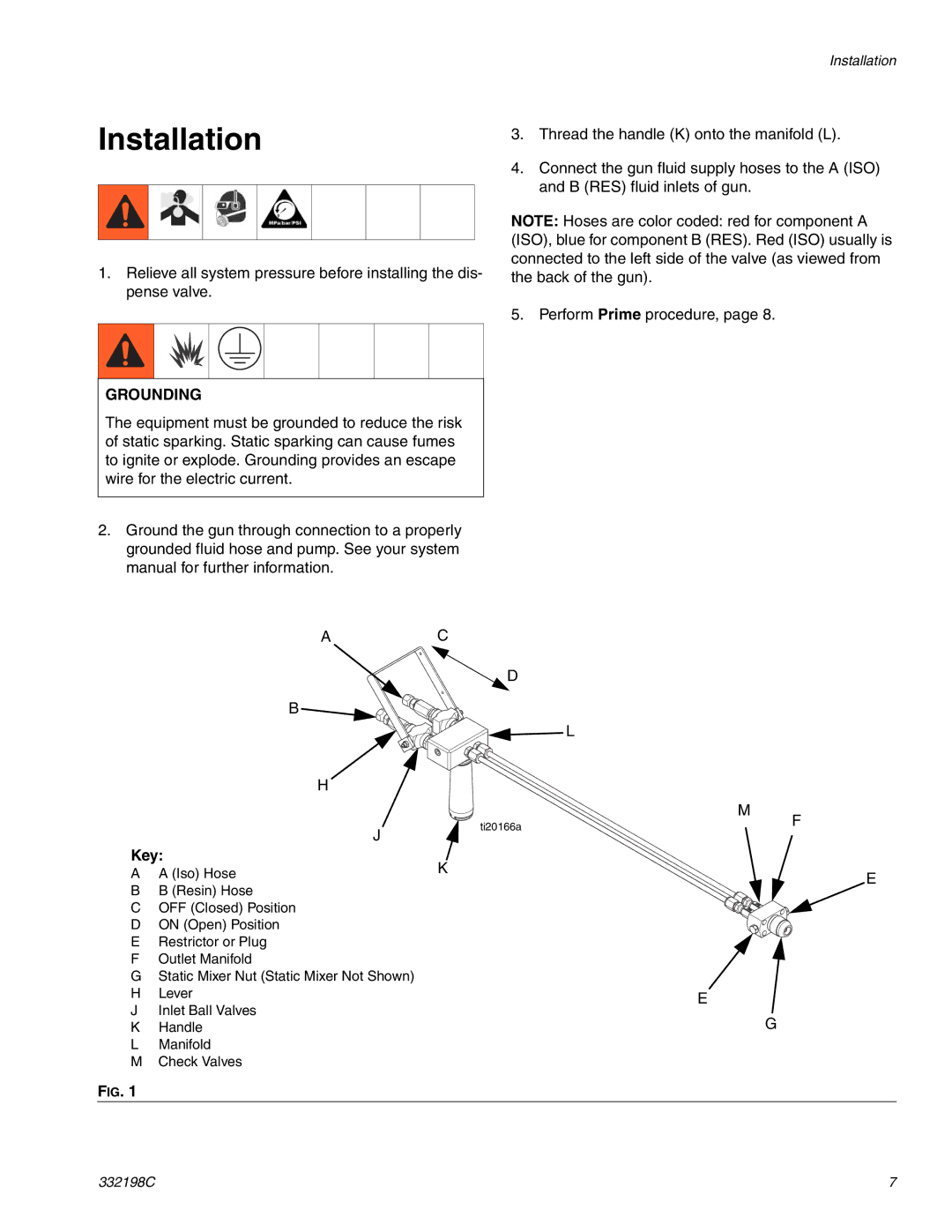 Graco 24R021 important safety instructions Installation, Key 