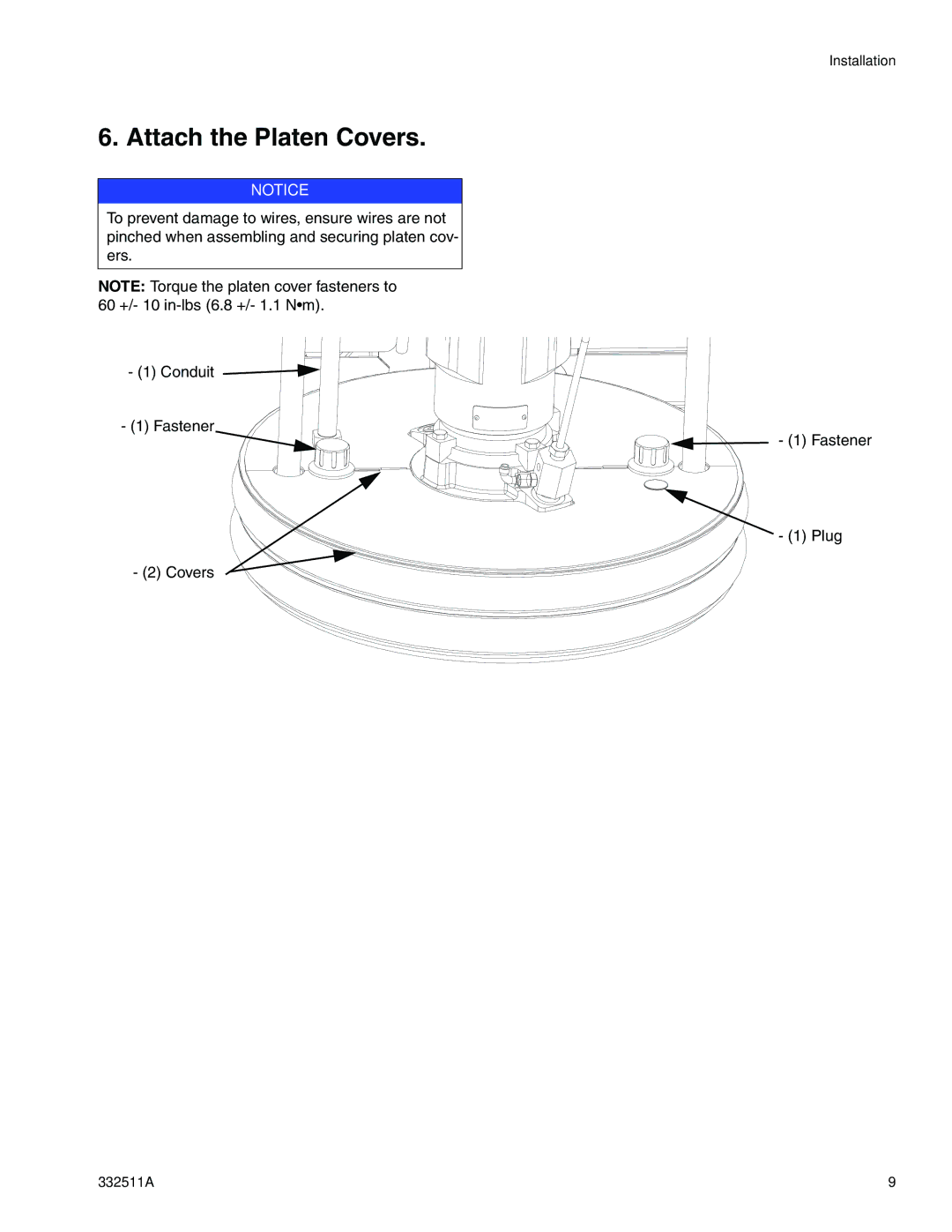 Graco 24R200 operation manual Attach the Platen Covers 